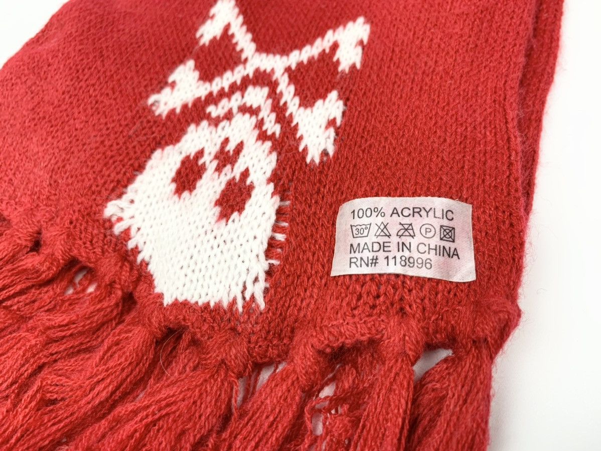 Japanese Brand JAPANESE BRAND knit scarf / muffler skull design Size ONE SIZE - 3 Thumbnail