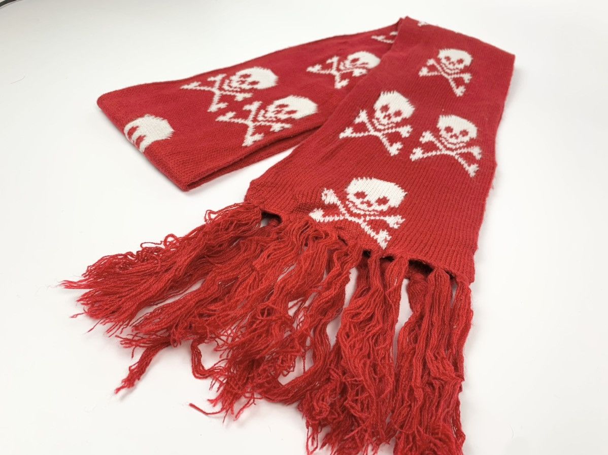 Japanese Brand JAPANESE BRAND knit scarf / muffler skull design Size ONE SIZE - 5 Thumbnail