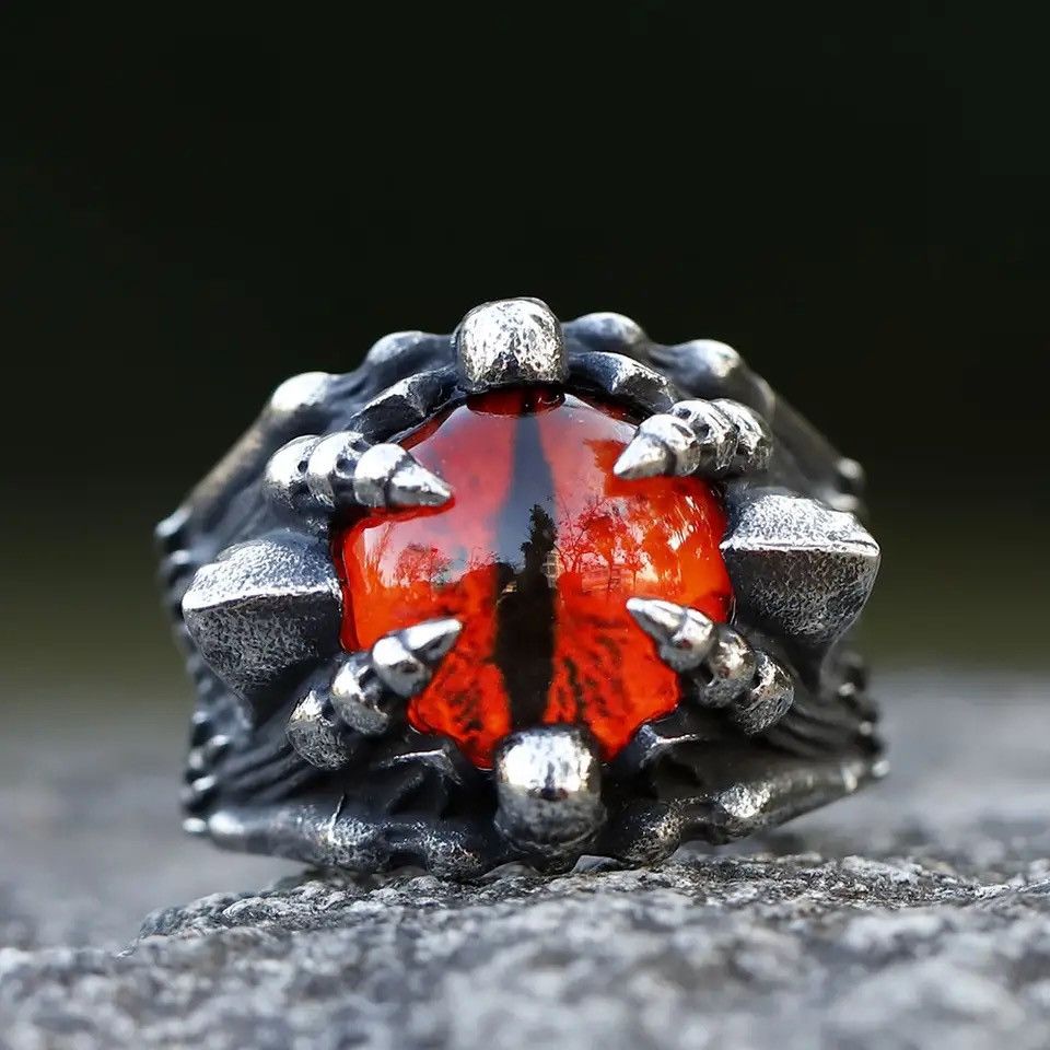 Jewelry Punk Rock Evil Skull Eye Ring Size ONE SIZE - 4 Thumbnail