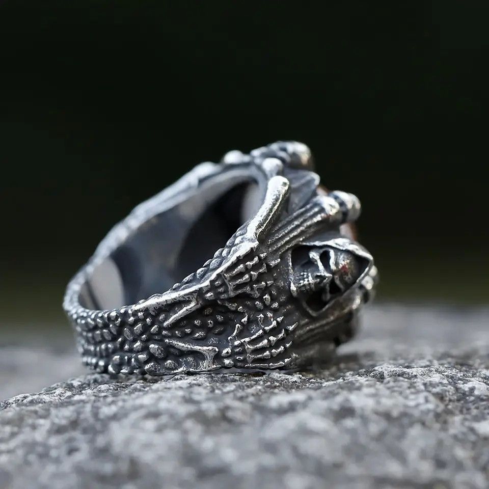 Jewelry Punk Rock Evil Skull Eye Ring Size ONE SIZE - 3 Thumbnail