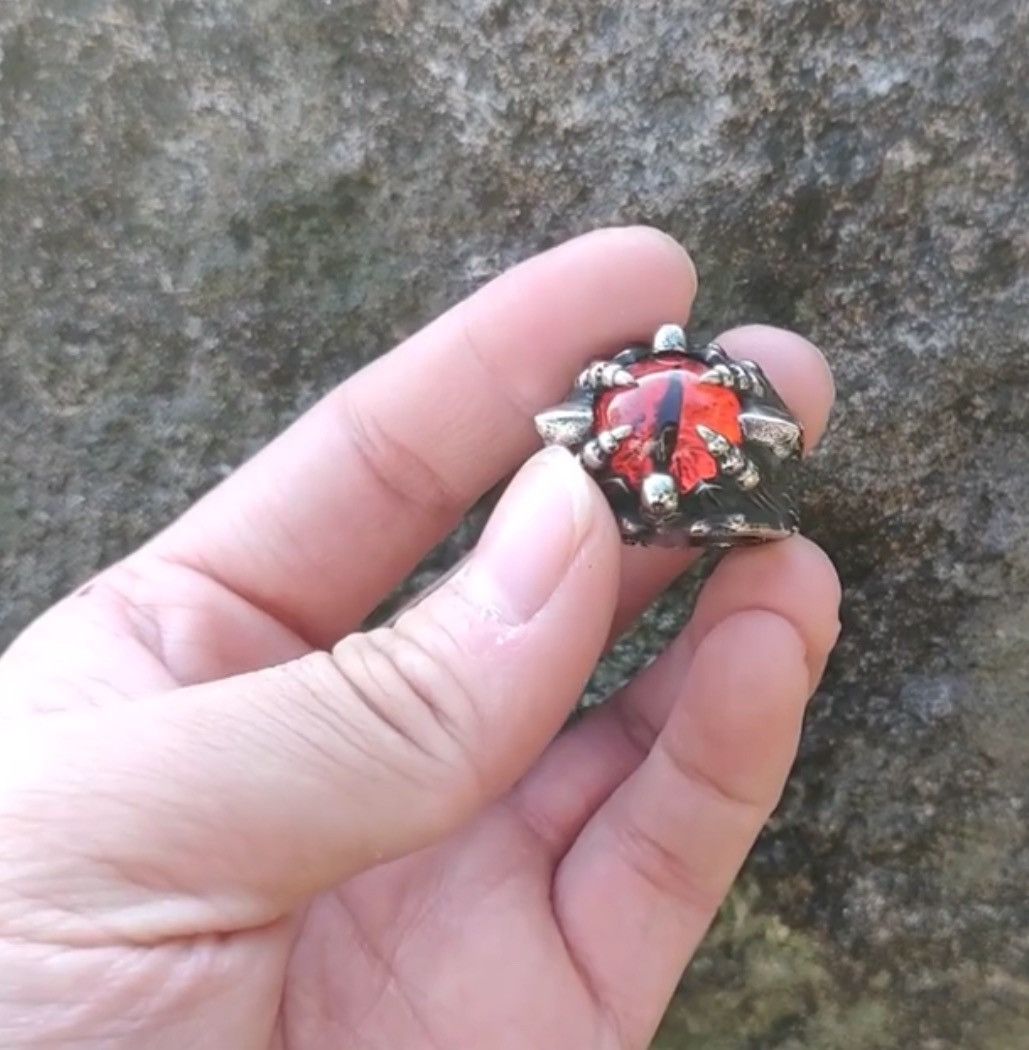 Jewelry Punk Rock Evil Skull Eye Ring Size ONE SIZE - 1 Thumbnail