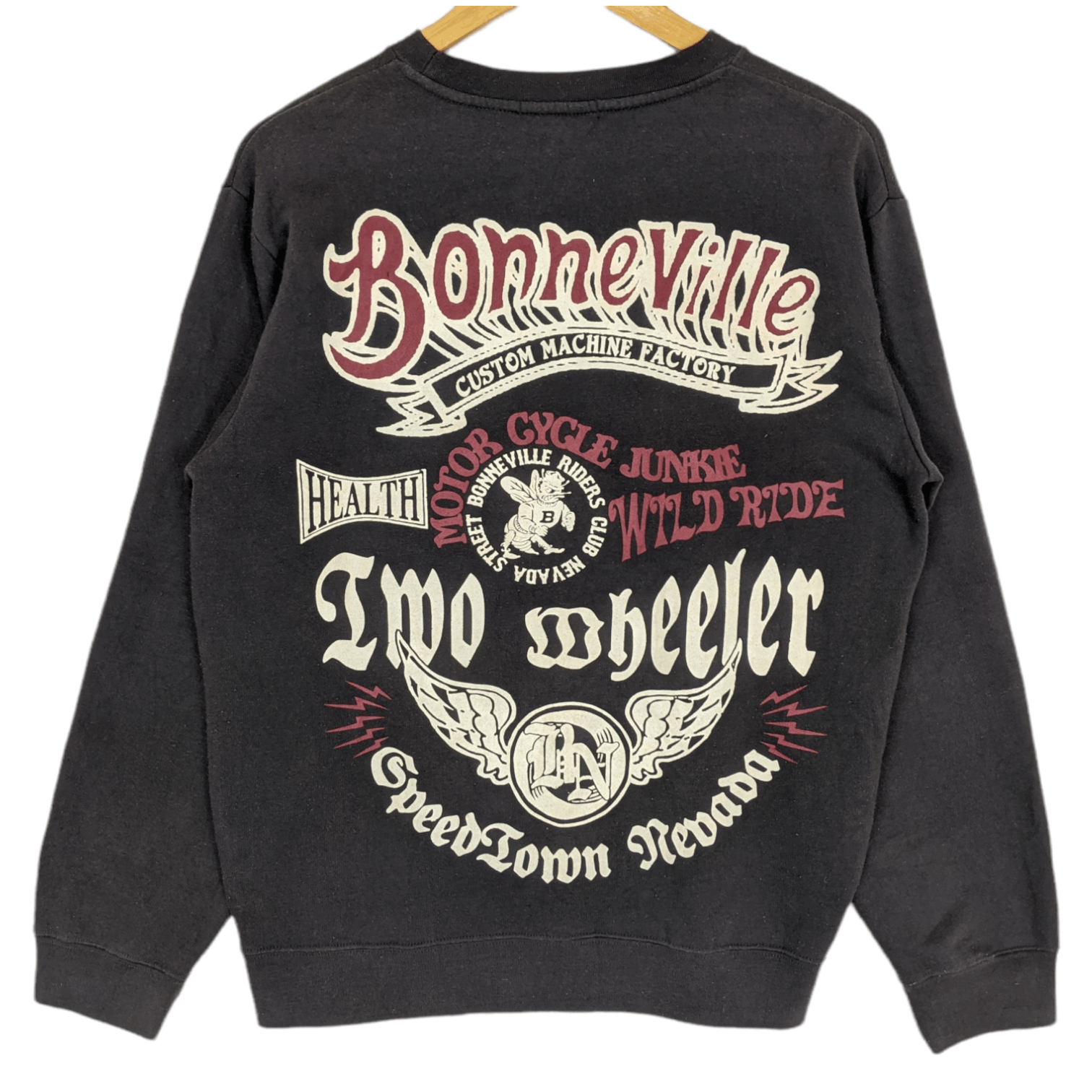 Japanese Brand NEVADA BONNEVILLE Motorcycle Gang Jumper Sweatshirt Size US M / EU 48-50 / 2 - 7 Thumbnail