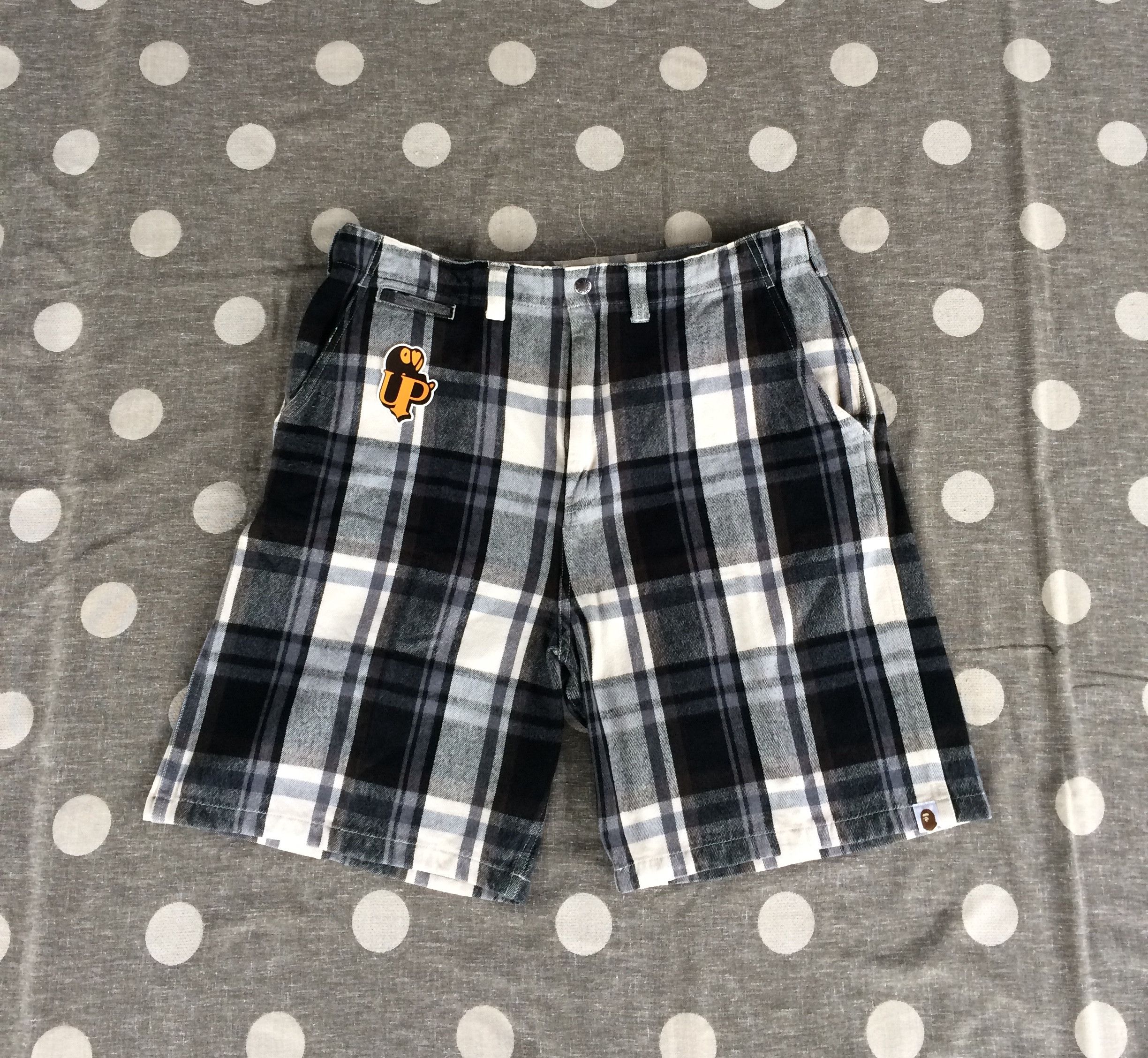 Bape OG Bape Exclusive Kyoto Store Plaid Check Shorts pants Size US 33 - 1 Thumbnail