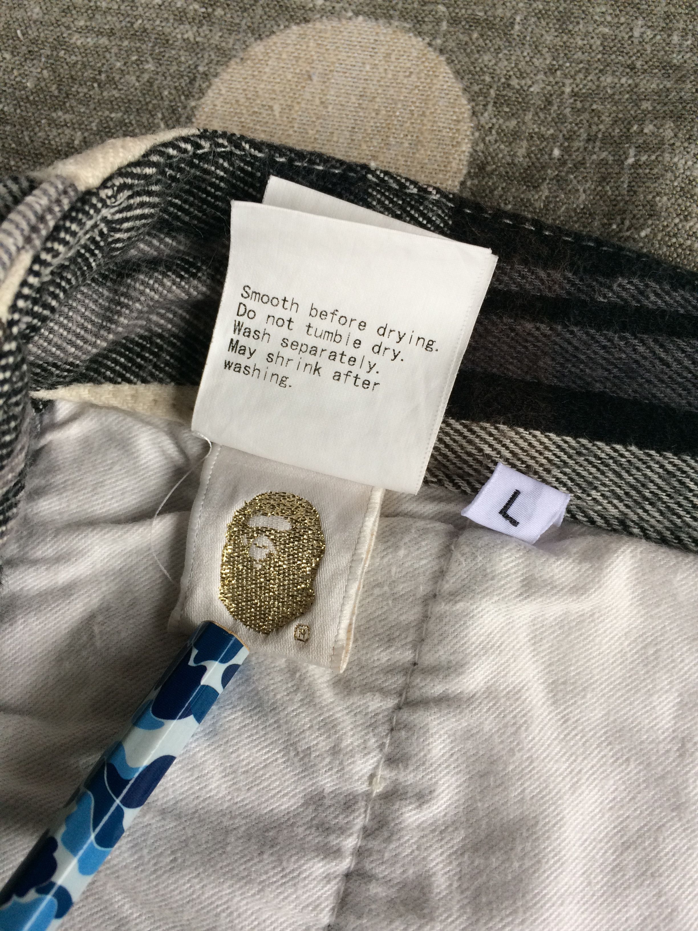 Bape OG Bape Exclusive Kyoto Store Plaid Check Shorts pants Size US 33 - 14 Thumbnail