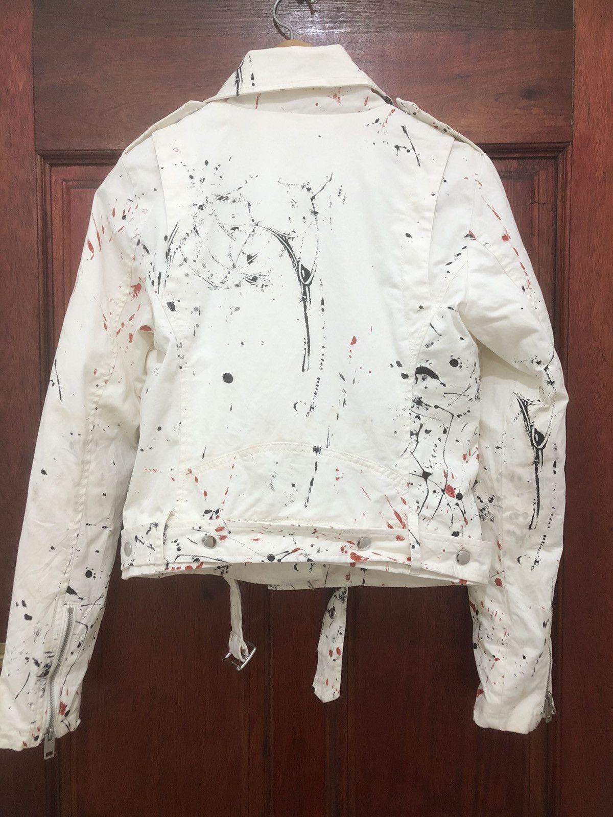 Diesel Rare 🔥 Diesel G-Lupus Splattered Biker Jacket Size US S / EU 44-46 / 1 - 2 Thumbnail