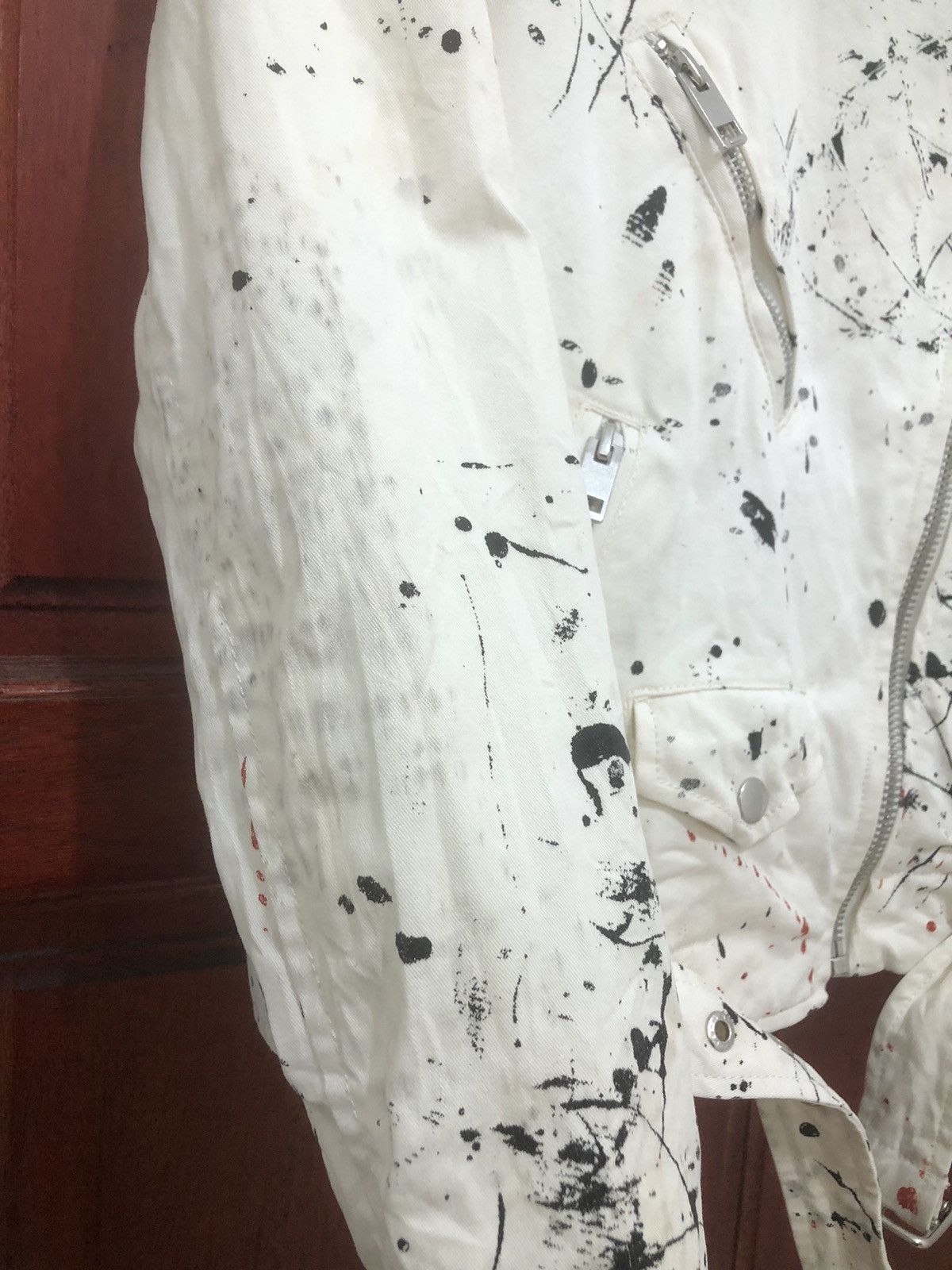 Diesel Rare 🔥 Diesel G-Lupus Splattered Biker Jacket Size US S / EU 44-46 / 1 - 6 Thumbnail