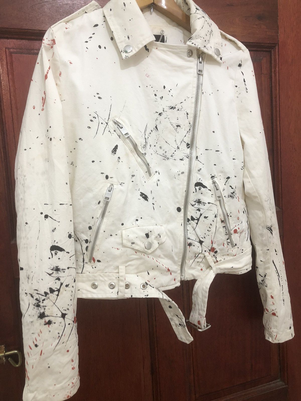 Diesel Rare 🔥 Diesel G-Lupus Splattered Biker Jacket Size US S / EU 44-46 / 1 - 4 Thumbnail