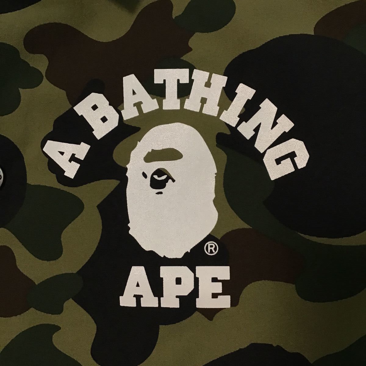 Bape BAPE College logo coach jacket 1st camo green Size US S / EU 44-46 / 1 - 7 Thumbnail