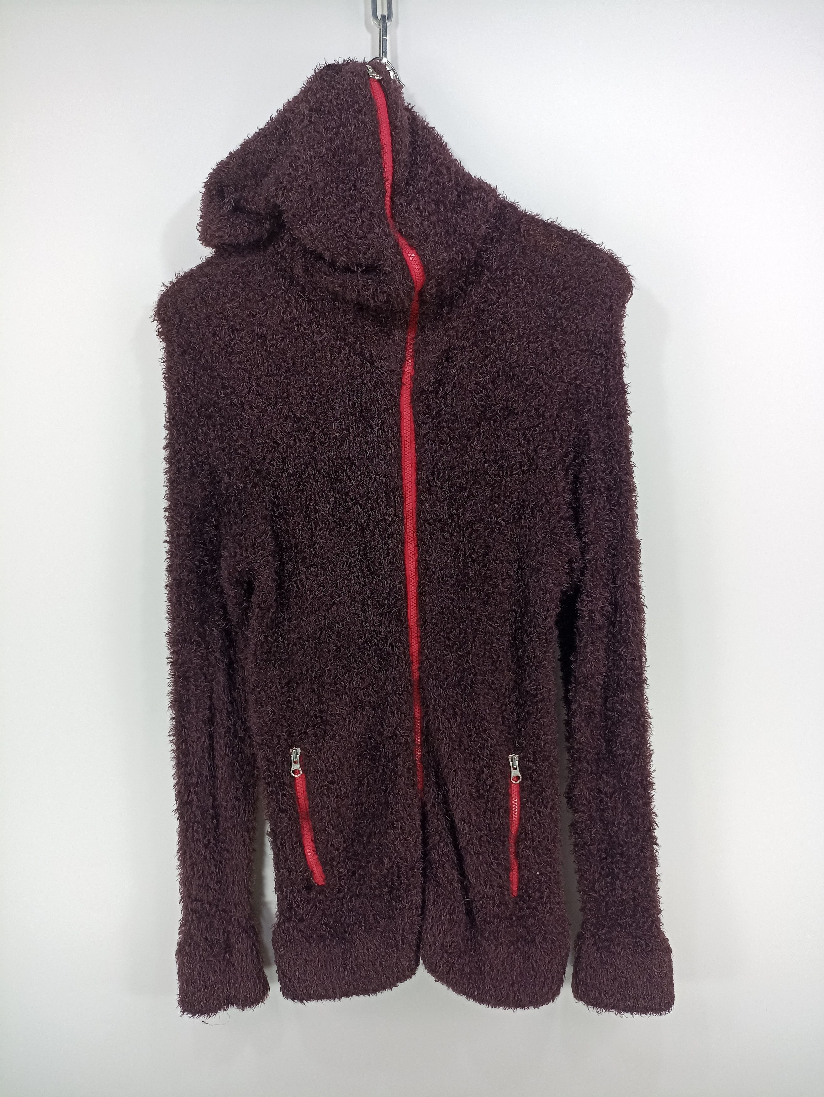 image of Aran Isles Knitwear x Beams Plus Beams Sweater Full Zipper Hoodie in Marron, Men's (Size Medium)