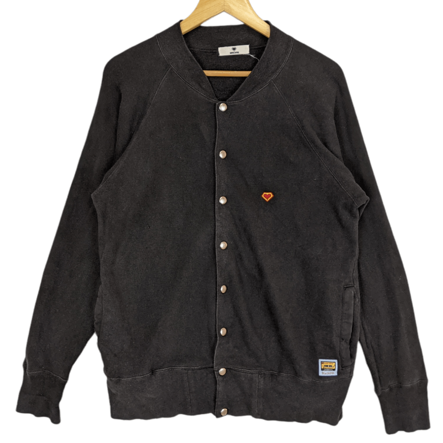 Japanese Brand SUPER LOVERS Button Up Jacket Sweatshirt Size ONE SIZE - 2 Thumbnail