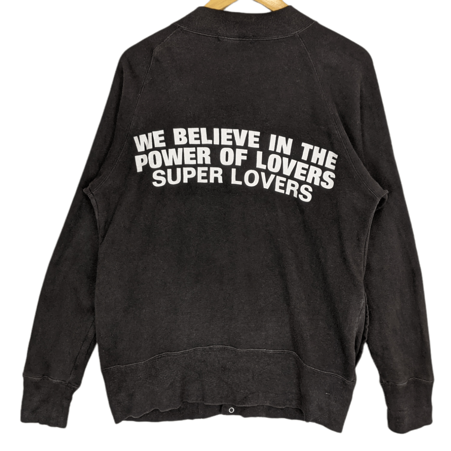 Japanese Brand SUPER LOVERS Button Up Jacket Sweatshirt Size ONE SIZE - 7 Thumbnail