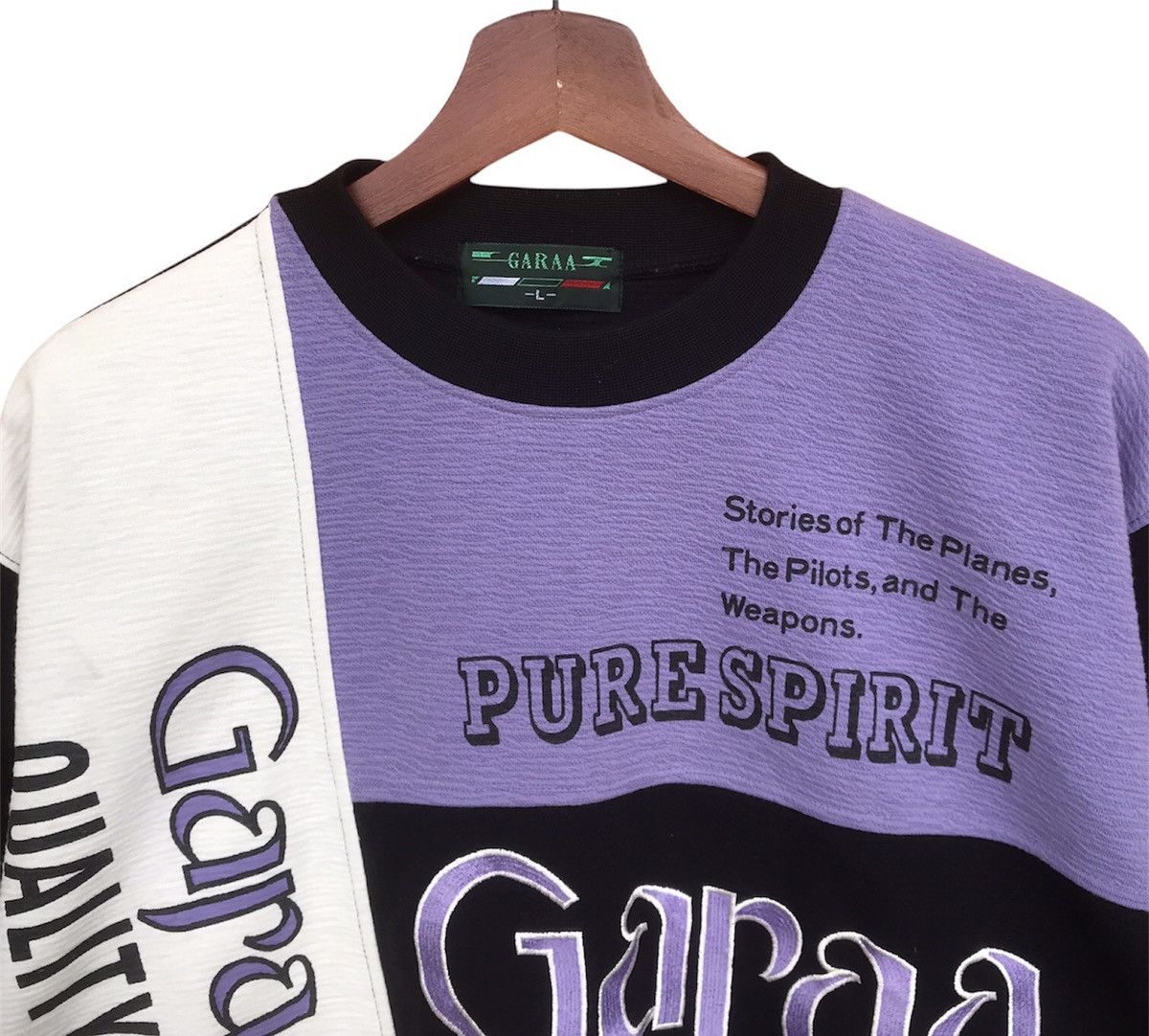 Japanese Brand Garaa big logo embroidered crewneck jumper L size Size US L / EU 52-54 / 3 - 6 Thumbnail