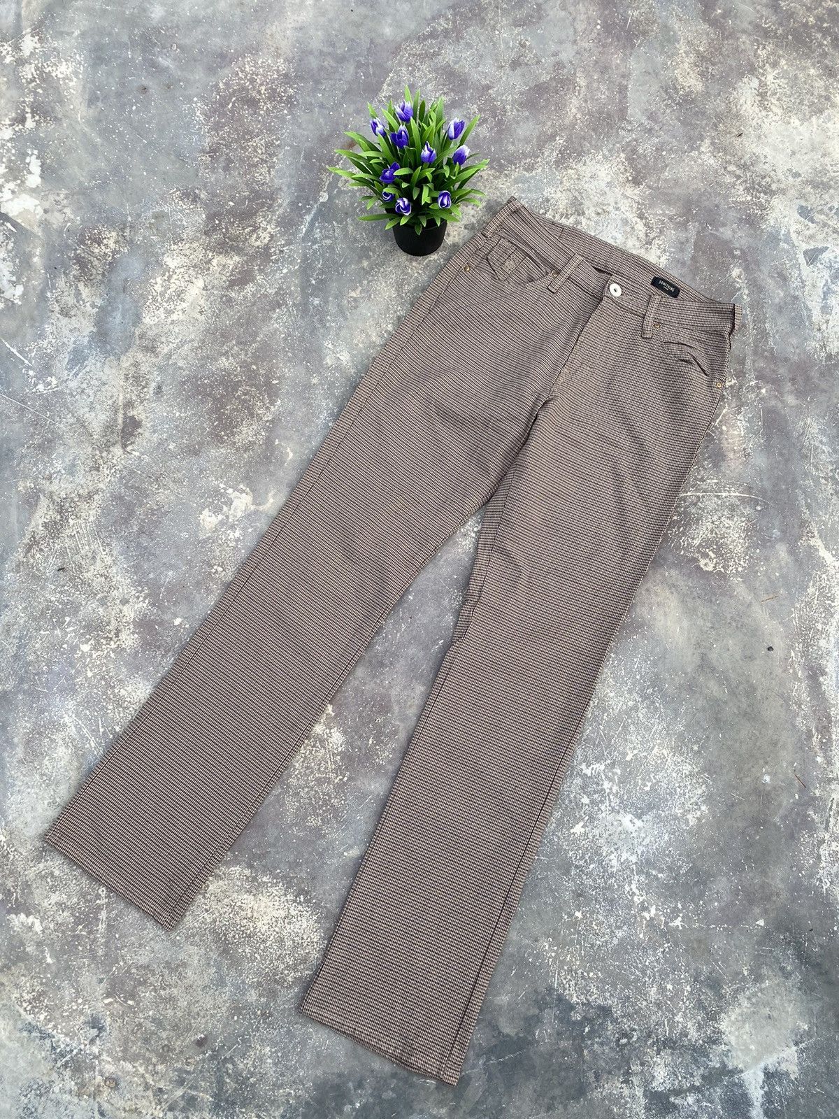 Edwin Edwin Houndstooth Flare Pants Size 28" / US 6 / IT 42 - 2 Thumbnail