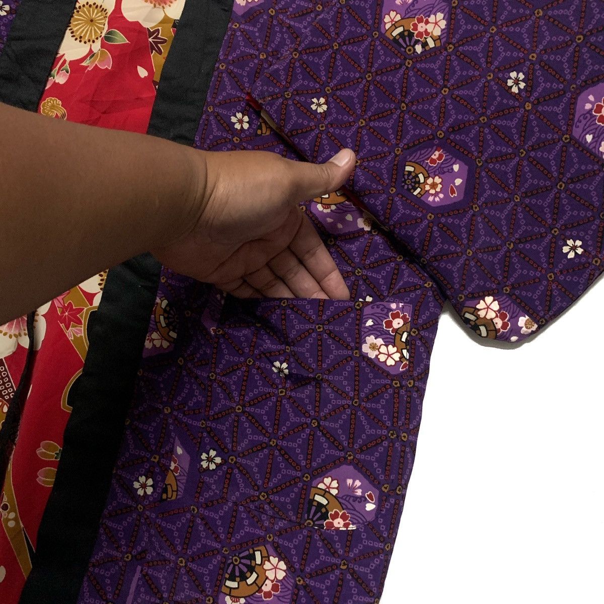 Japanese Brand Reversible Floral Kimono Cardigan Size US XL / EU 56 / 4 - 7 Thumbnail