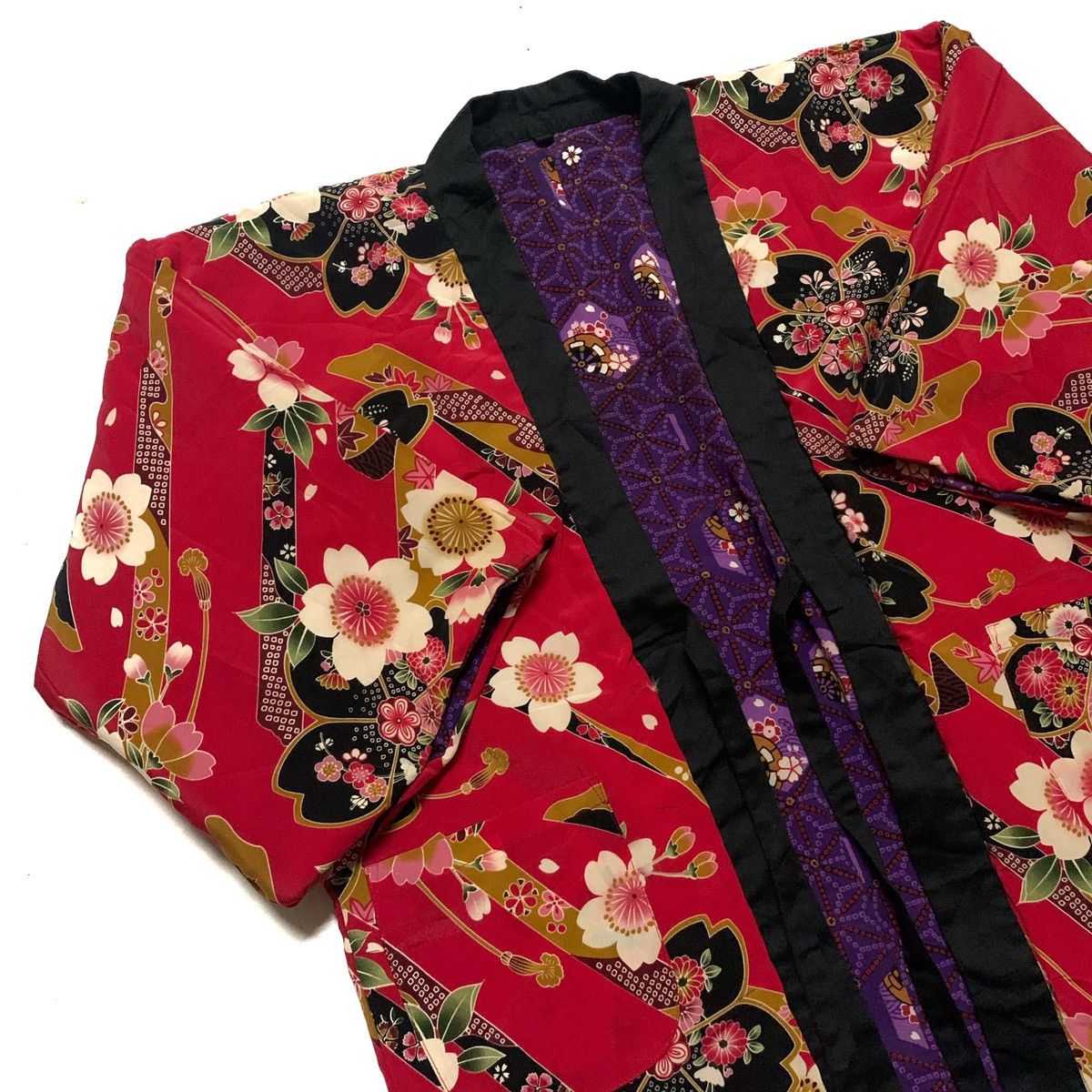 Japanese Brand Reversible Floral Kimono Cardigan Size US XL / EU 56 / 4 - 9 Thumbnail