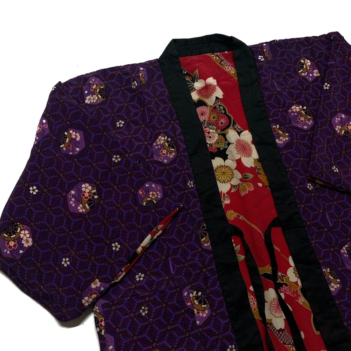 Japanese Brand Reversible Floral Kimono Cardigan Size US XL / EU 56 / 4 - 5 Thumbnail