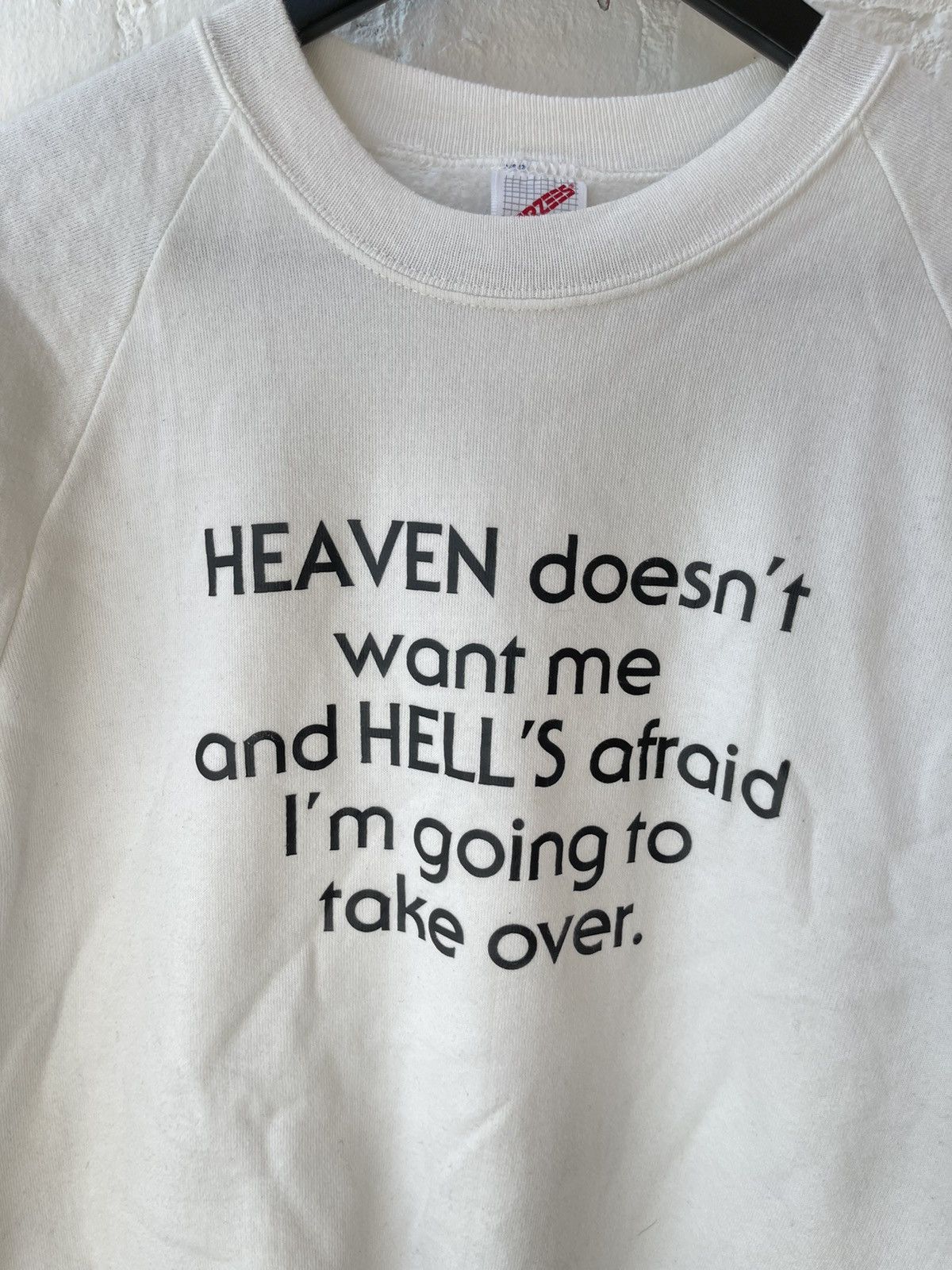 Vintage Vintage HEAVEN Doesnt Want me TAKING OVER HELL Sweater Size US XL / EU 56 / 4 - 3 Thumbnail
