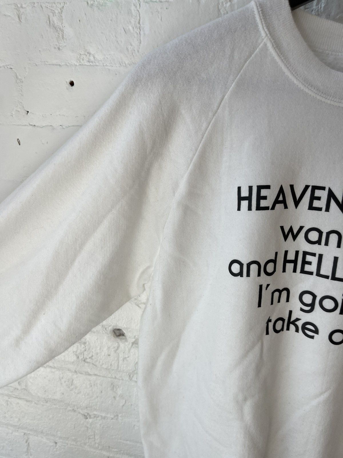 Vintage Vintage HEAVEN Doesnt Want me TAKING OVER HELL Sweater Size US XL / EU 56 / 4 - 5 Thumbnail