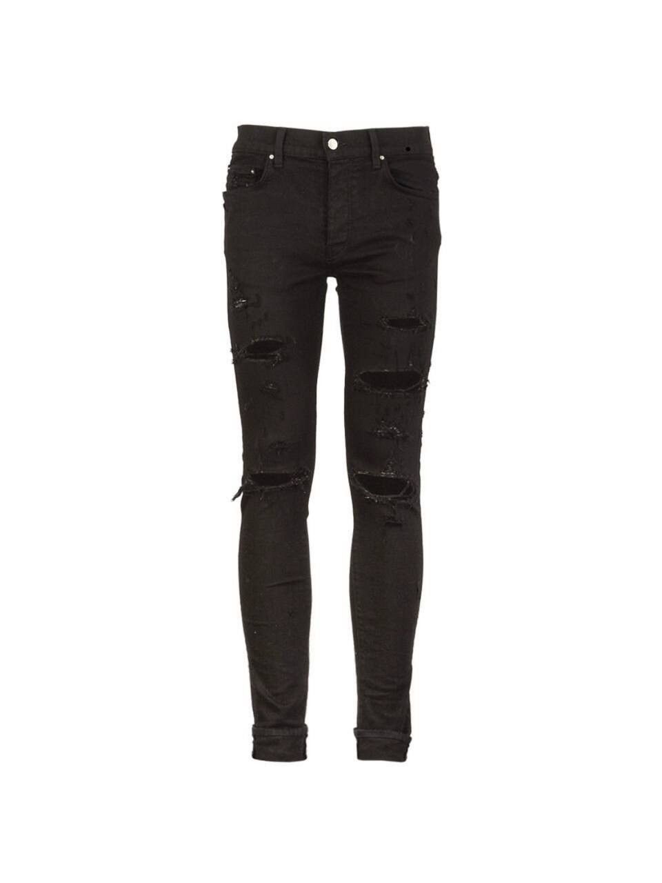 image of Amiri Trasher Distressed Black Denim, Men's (Size 30)