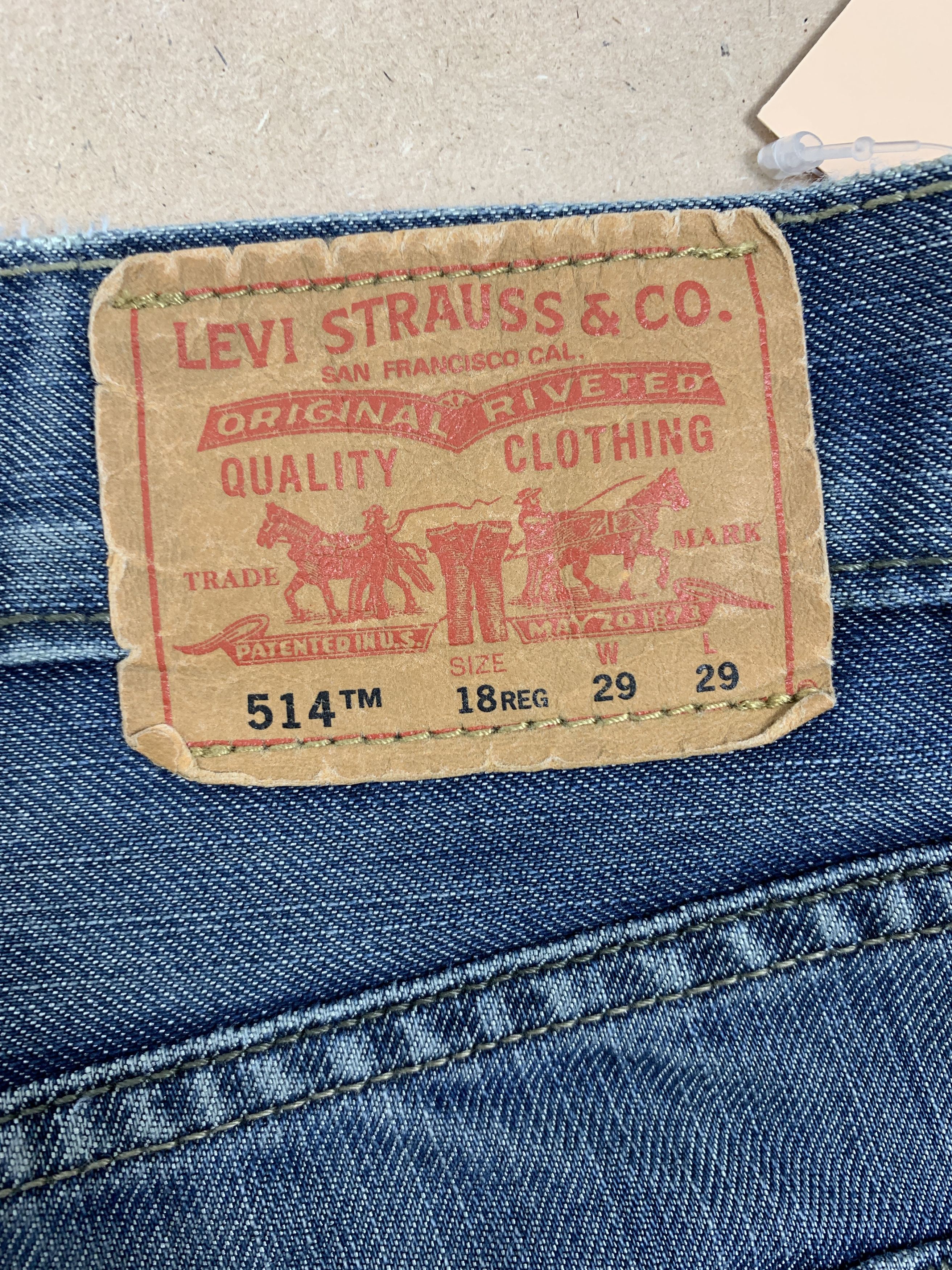 Levi's Vintage Levis 514 Striaght Cut Distressed Jeans P0355 Size US 29 - 8 Thumbnail