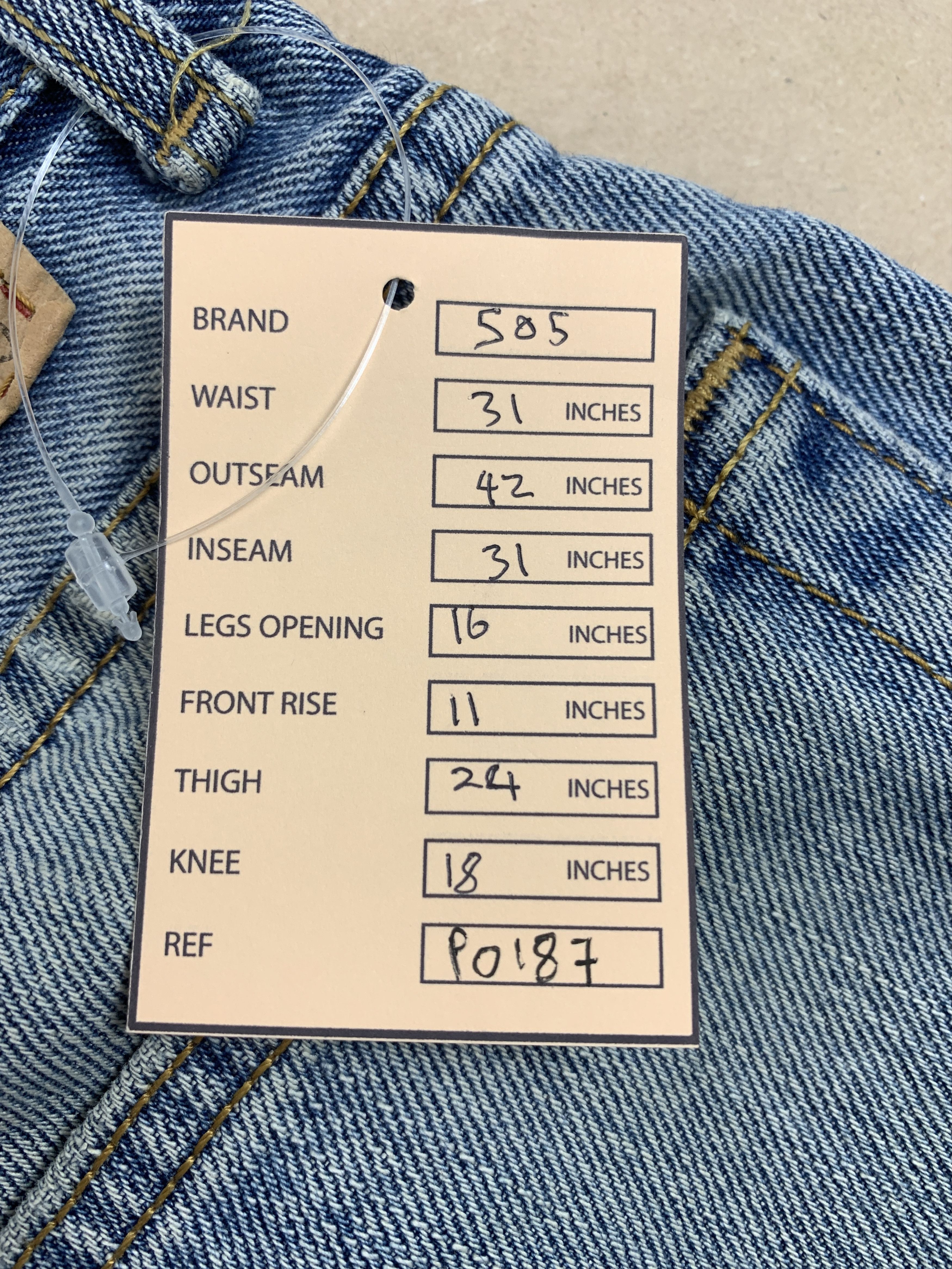 Levi's × Vintage Vintage LEVI'S 505 Straight Cut Faded Distressed Jeans Size US 31 - 17 Thumbnail