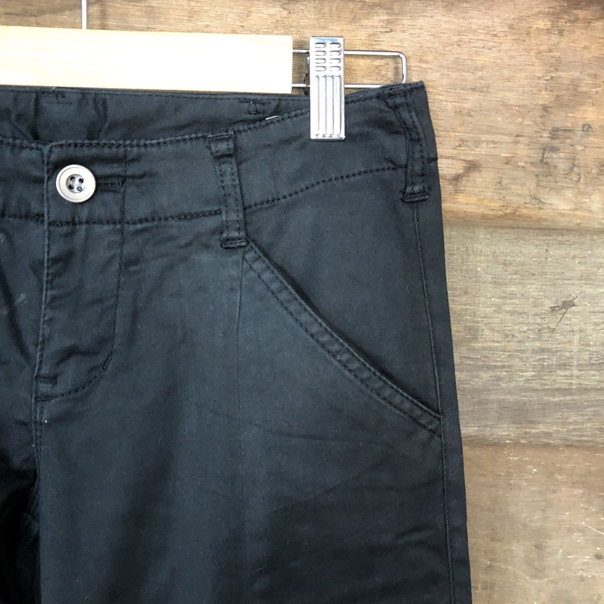 Japanese Brand Ofuon muti pocket bottom zipper cargo Black Pants #3779 Size US 28 / EU 44 - 5 Thumbnail