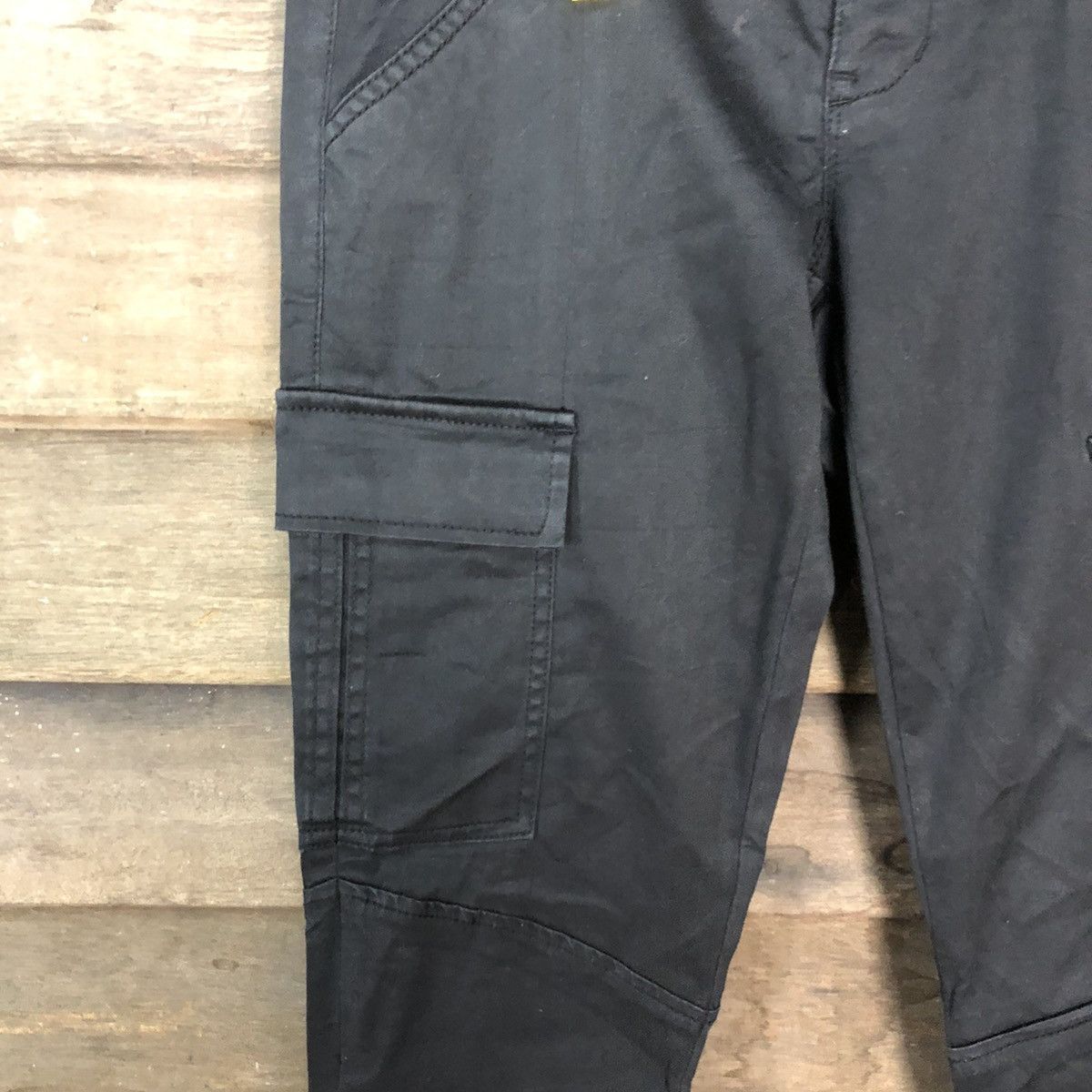 Japanese Brand Ofuon muti pocket bottom zipper cargo Black Pants #3779 Size US 28 / EU 44 - 6 Thumbnail