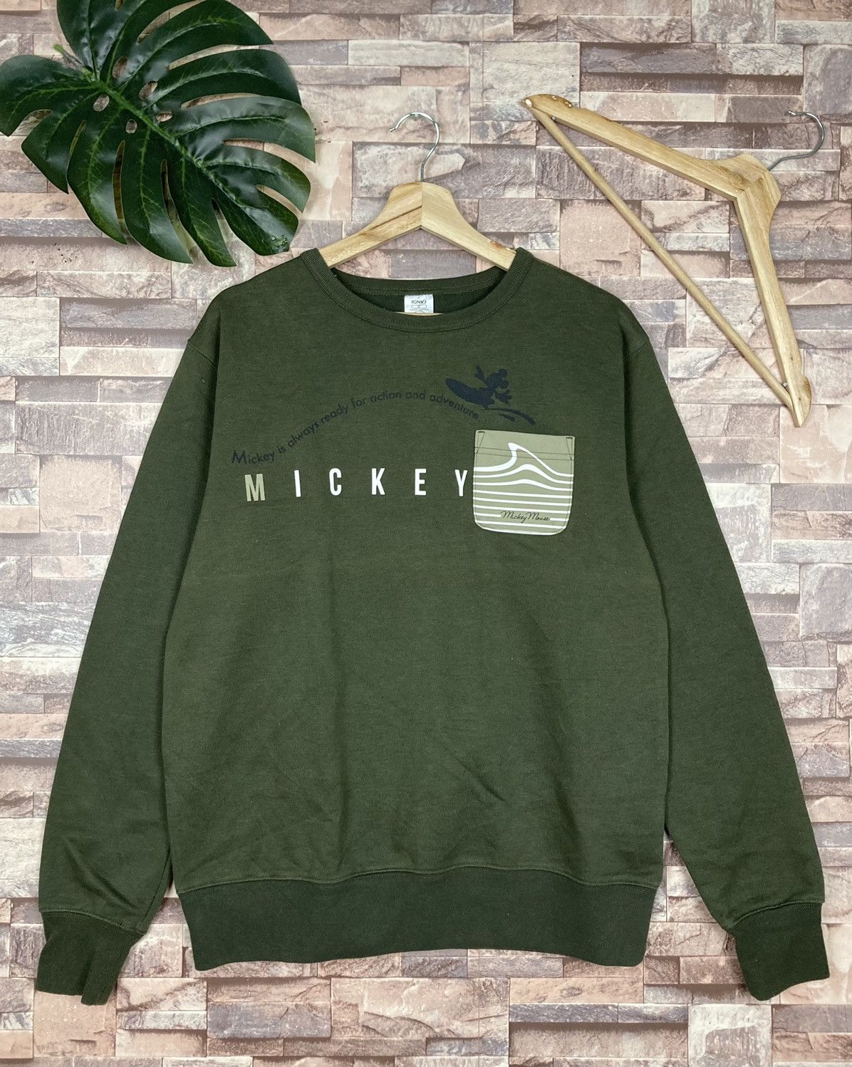 Disney × Mickey Mouse Mickey Mouse Sweatshirt Pocket #32-5 Size US M / EU 48-50 / 2 - 1 Thumbnail