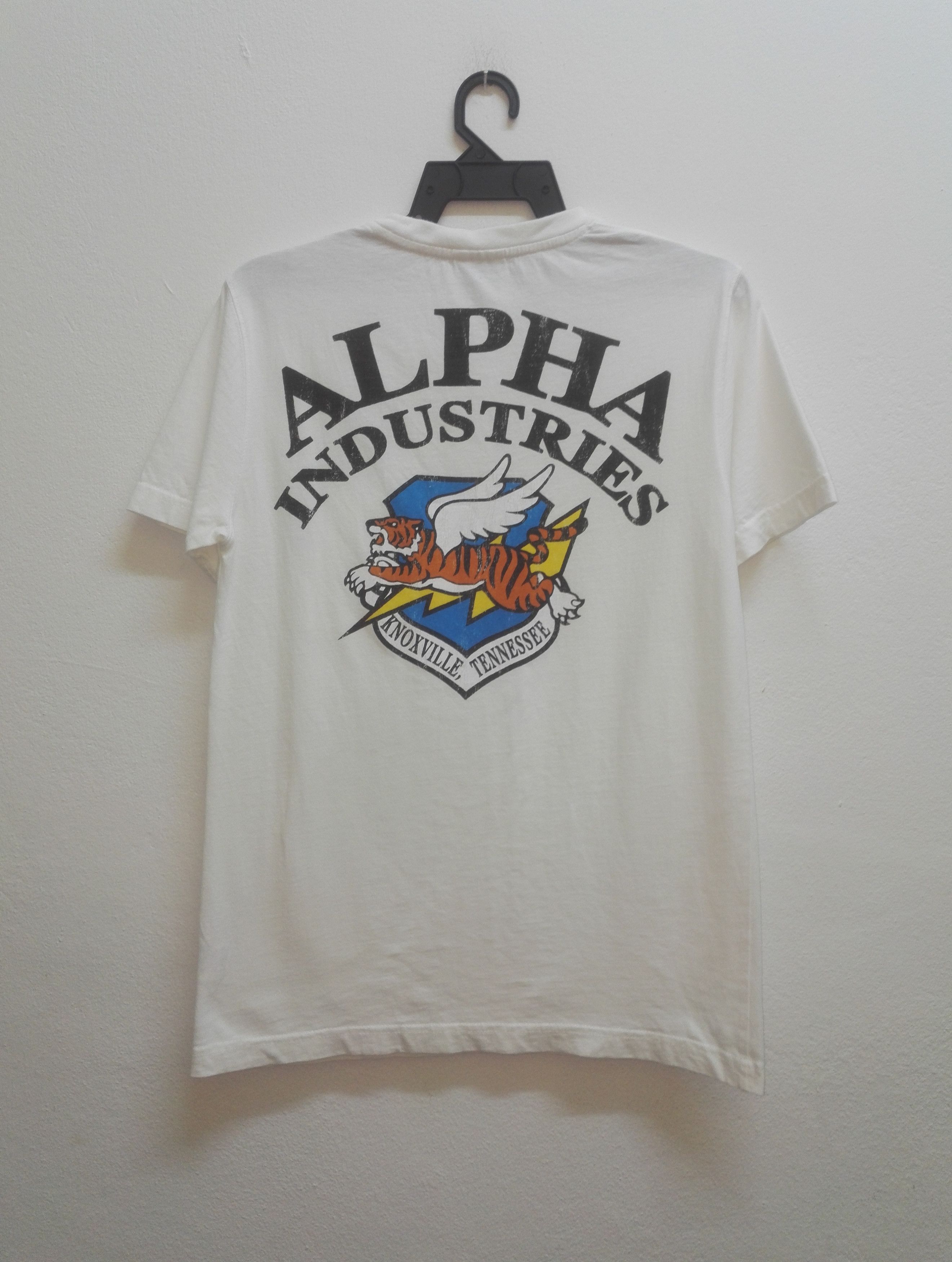 Alpha Industries × Vintage Rare Alpha Industries Shirt The Pocket Big Logo (c35) Size US M / EU 48-50 / 2 - 1 Thumbnail