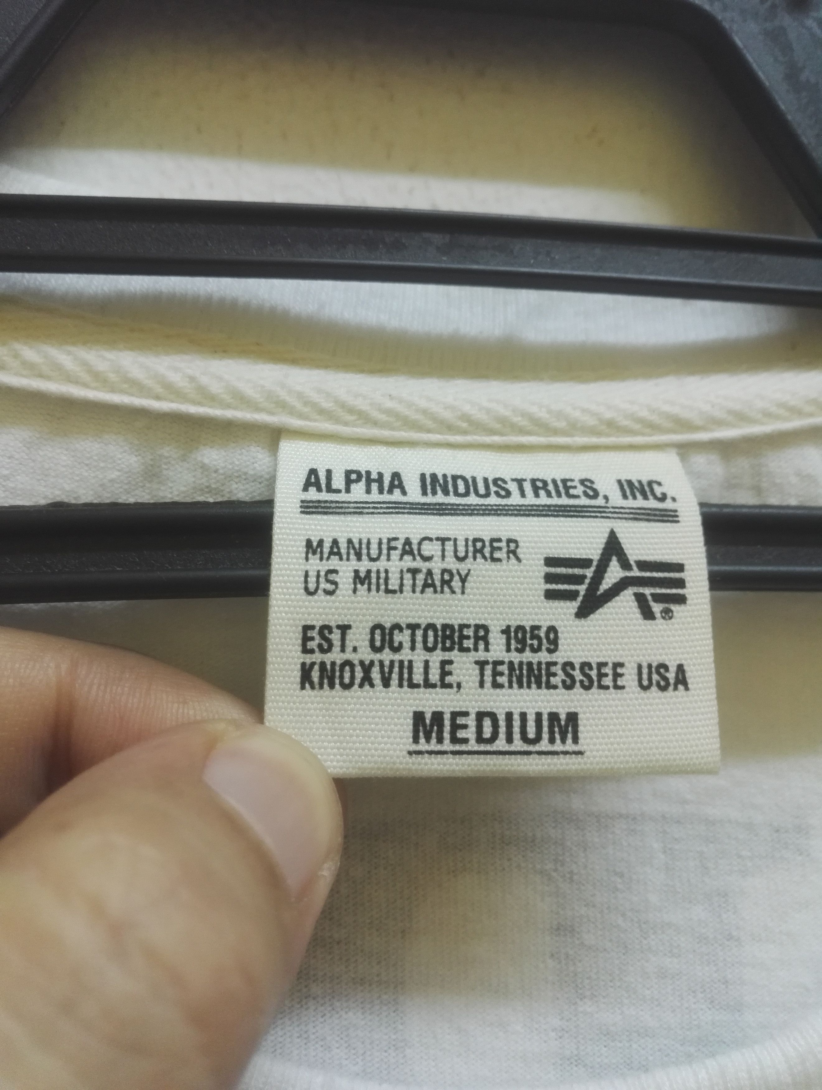 Alpha Industries × Vintage Rare Alpha Industries Shirt The Pocket Big Logo (c35) Size US M / EU 48-50 / 2 - 6 Thumbnail