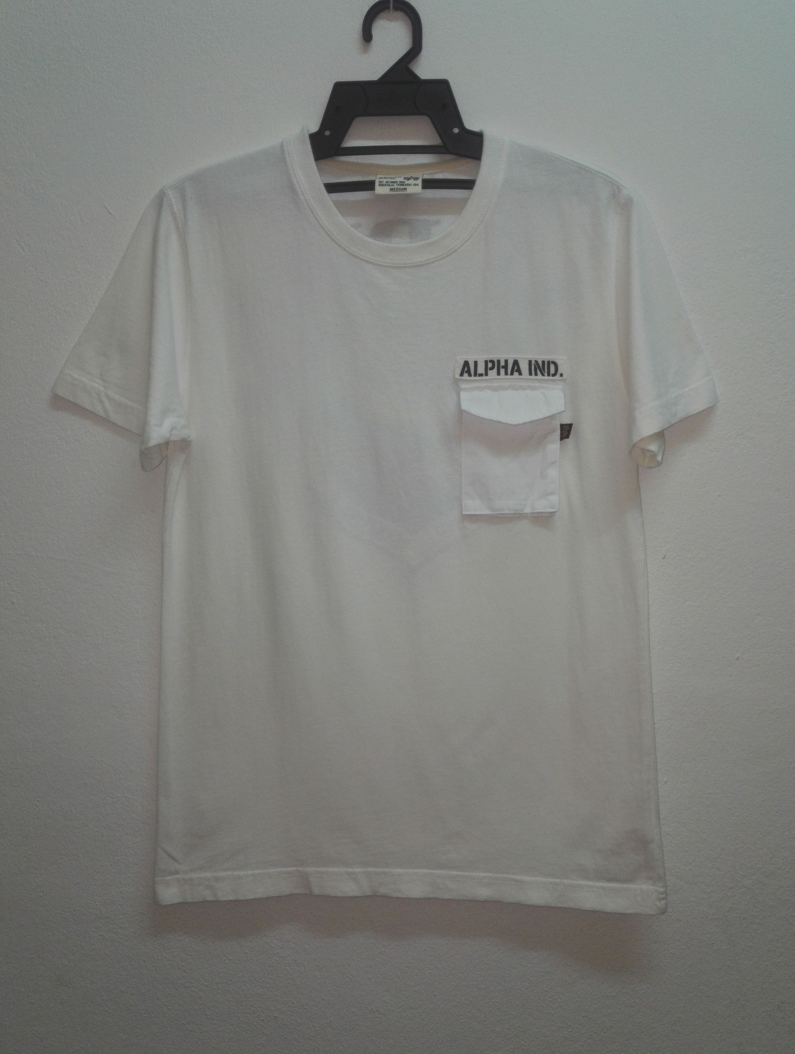 Alpha Industries × Vintage Rare Alpha Industries Shirt The Pocket Big Logo (c35) Size US M / EU 48-50 / 2 - 4 Thumbnail