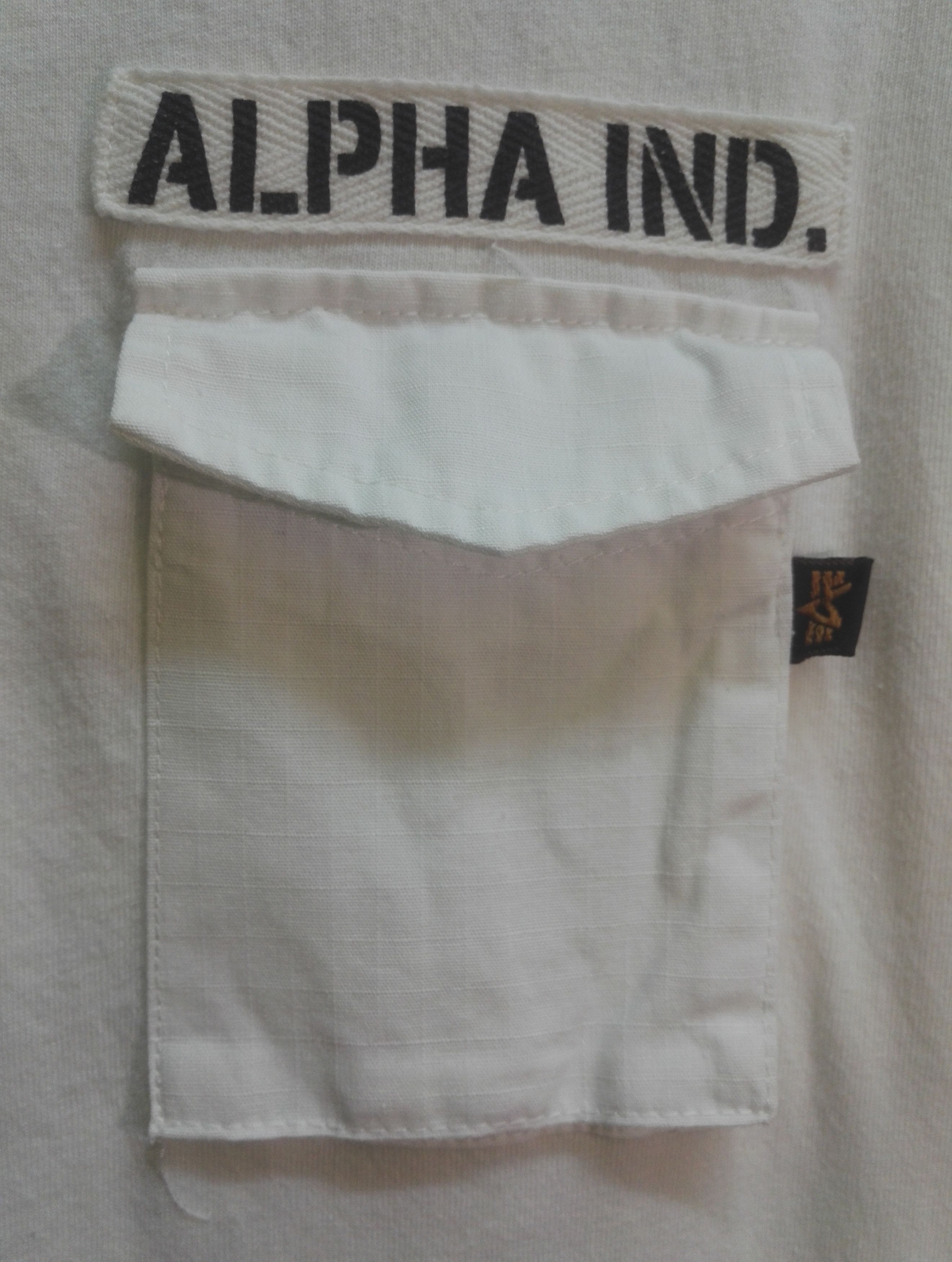 Alpha Industries × Vintage Rare Alpha Industries Shirt The Pocket Big Logo (c35) Size US M / EU 48-50 / 2 - 5 Thumbnail