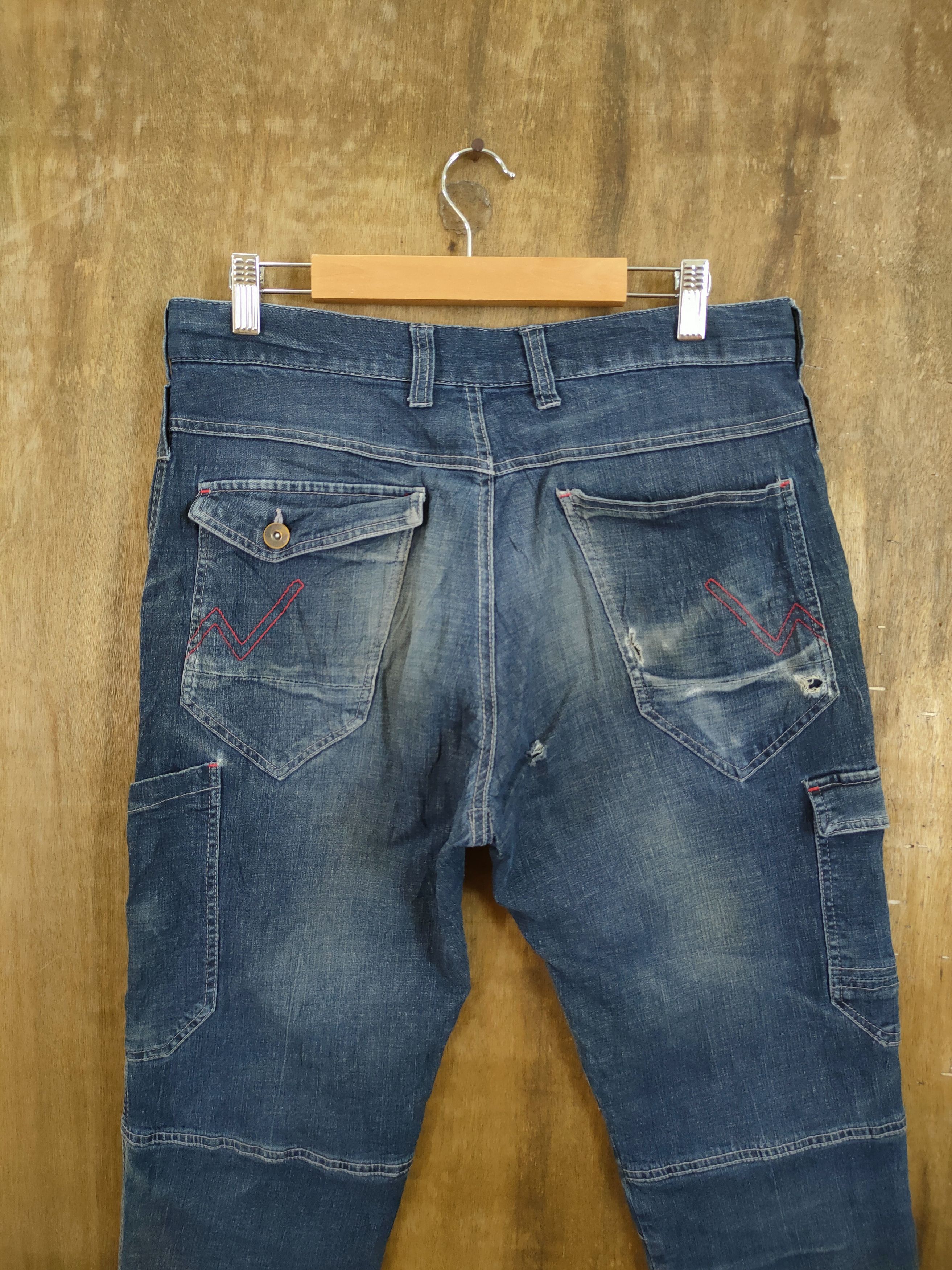 Japanese Brand Japan jogger distressed denim multipocket cargo #46-876 Size US 31 - 8 Thumbnail
