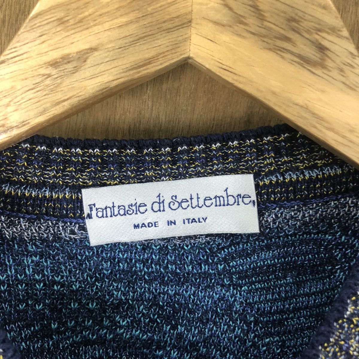 Aran Isles Knitwear Fantasie Di Settembre Blue Cardigan Knitwear vintage #6237 Size US M / EU 48-50 / 2 - 5 Thumbnail