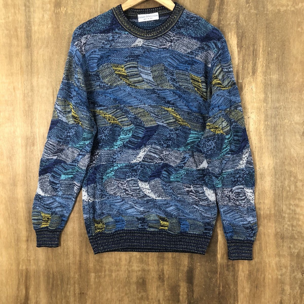 Aran Isles Knitwear Fantasie Di Settembre Blue Cardigan Knitwear vintage #6237 Size US M / EU 48-50 / 2 - 3 Thumbnail