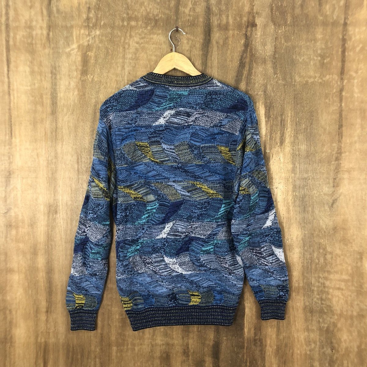 Aran Isles Knitwear Fantasie Di Settembre Blue Cardigan Knitwear vintage #6237 Size US M / EU 48-50 / 2 - 7 Thumbnail