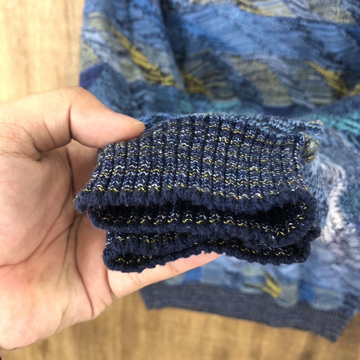 Aran Isles Knitwear Fantasie Di Settembre Blue Cardigan Knitwear vintage #6237 Size US M / EU 48-50 / 2 - 4 Thumbnail