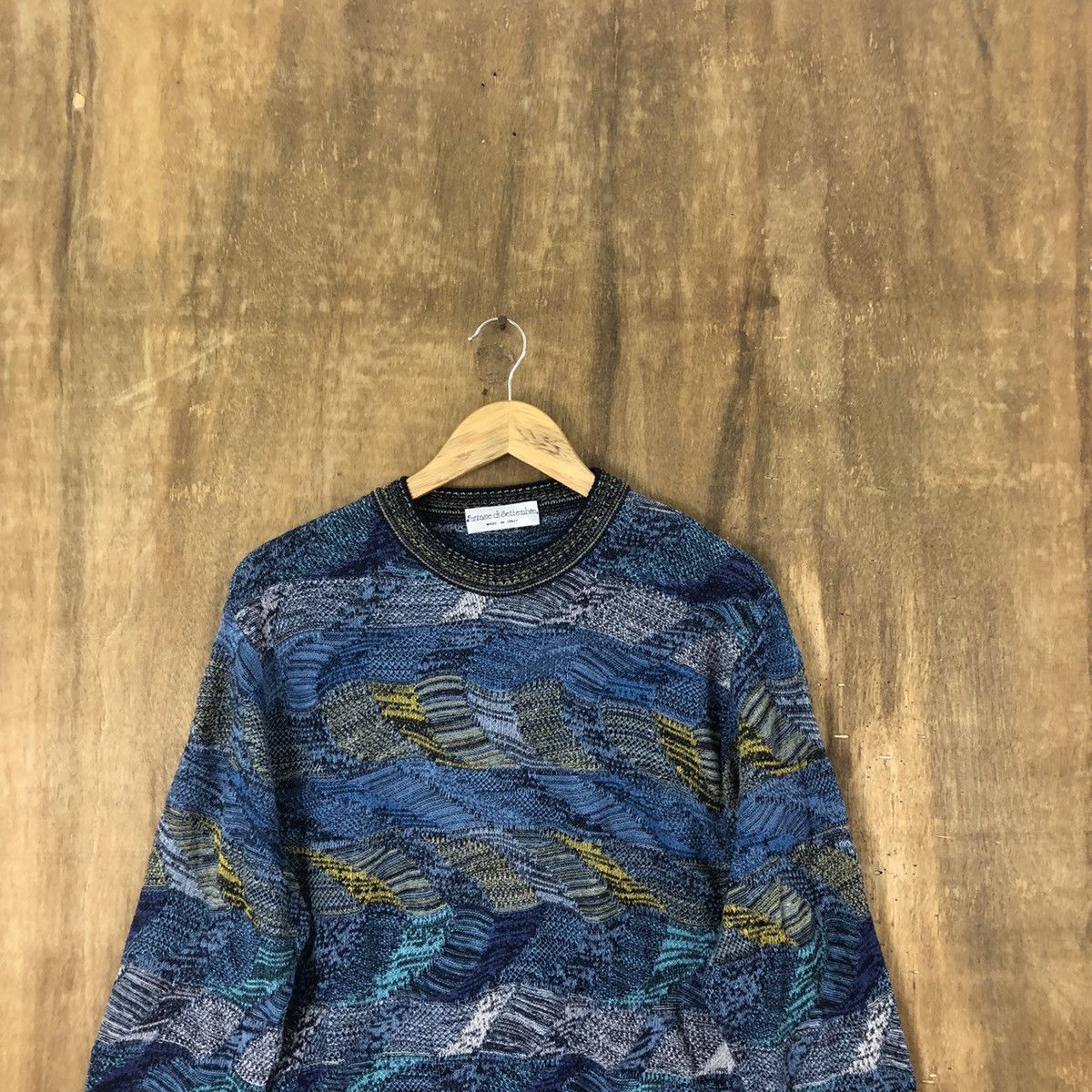 Aran Isles Knitwear Fantasie Di Settembre Blue Cardigan Knitwear vintage #6237 Size US M / EU 48-50 / 2 - 2 Thumbnail