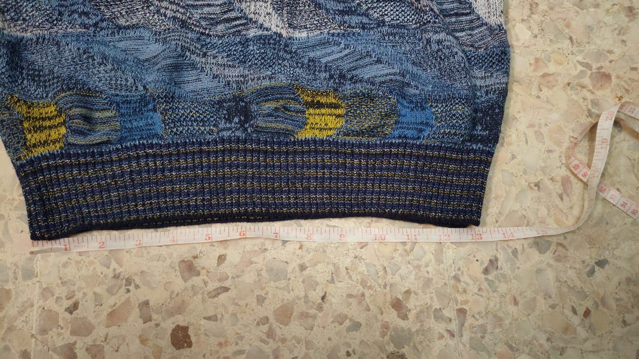 Aran Isles Knitwear Fantasie Di Settembre Blue Cardigan Knitwear vintage #6237 Size US M / EU 48-50 / 2 - 8 Thumbnail
