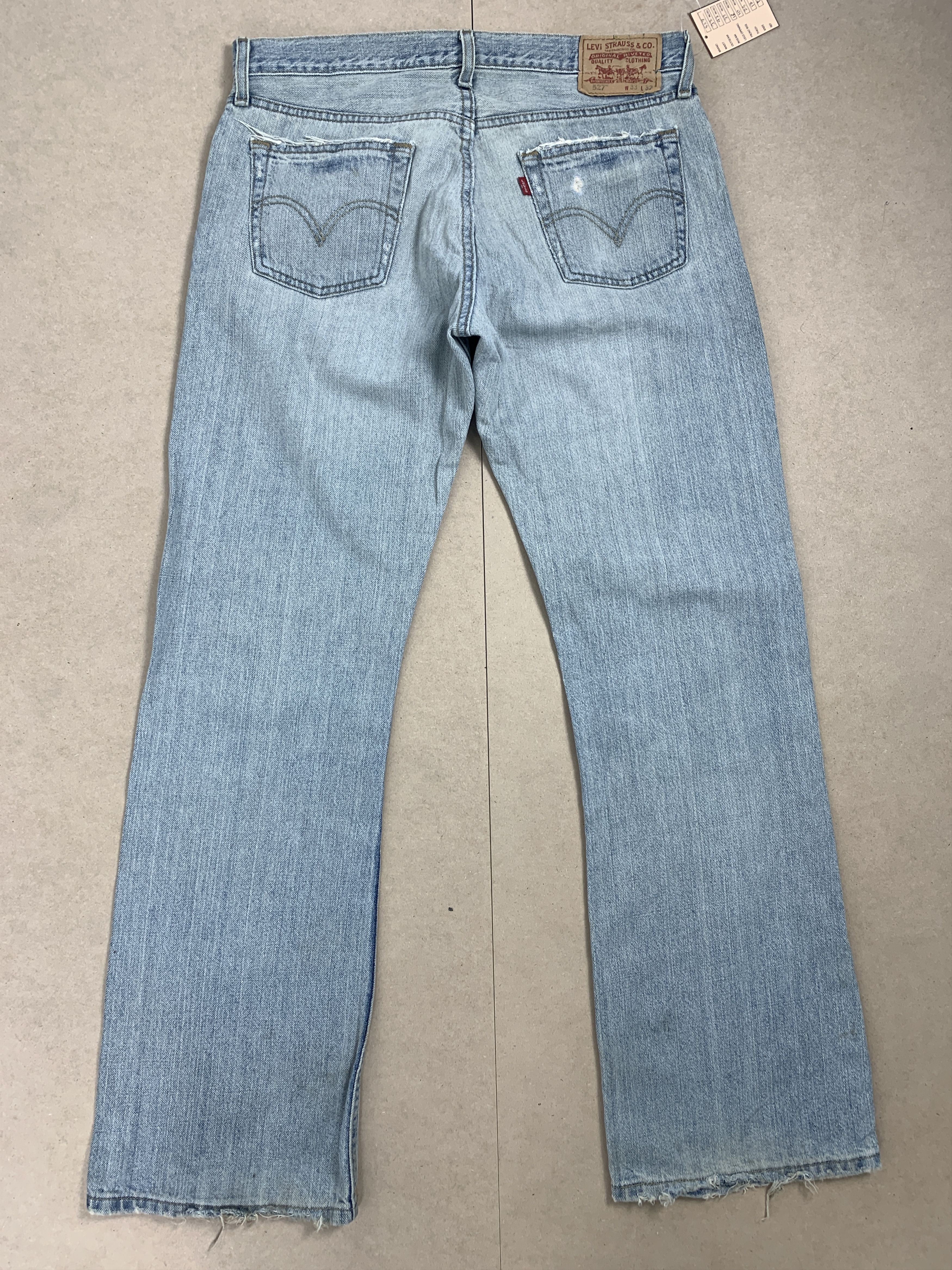 Levi's Vintage Levis 527 Low Boot Cut Distressed Light Wash Jeans Size US 32 / EU 48 - 8 Thumbnail