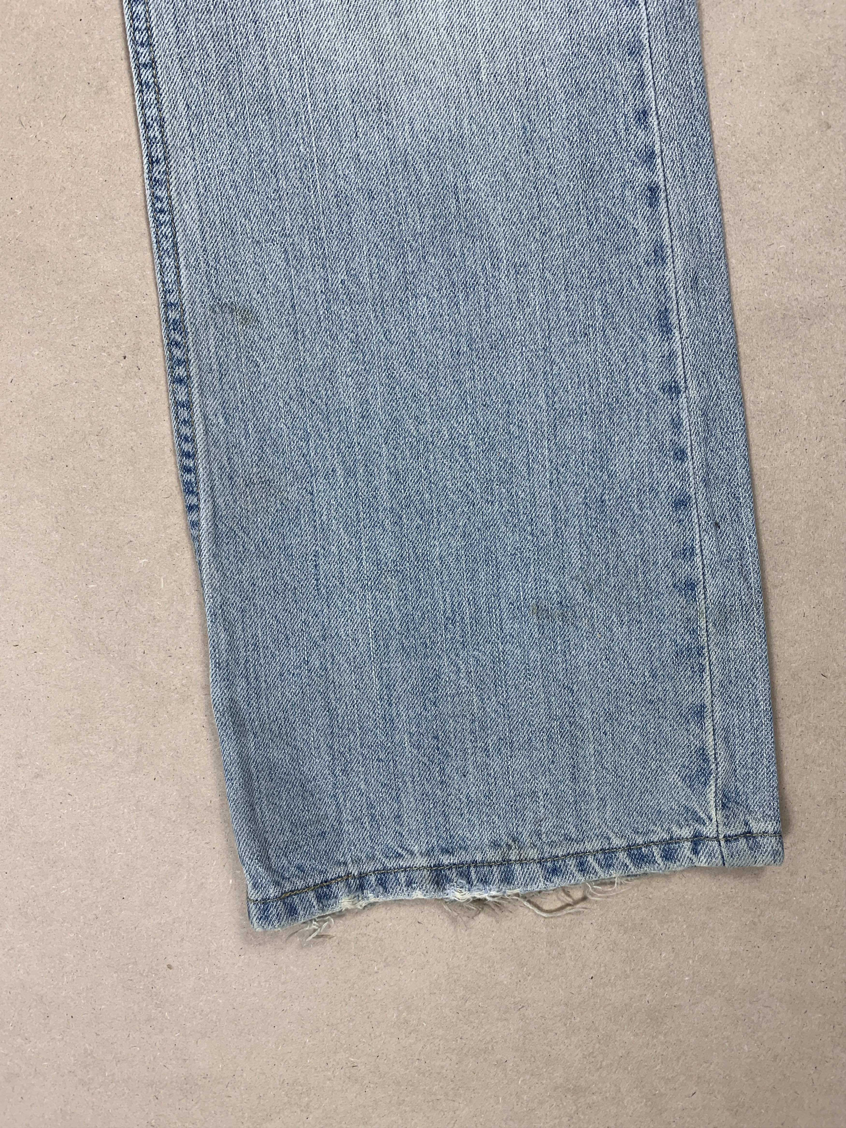 Levi's Vintage Levis 527 Low Boot Cut Distressed Light Wash Jeans Size US 32 / EU 48 - 3 Thumbnail
