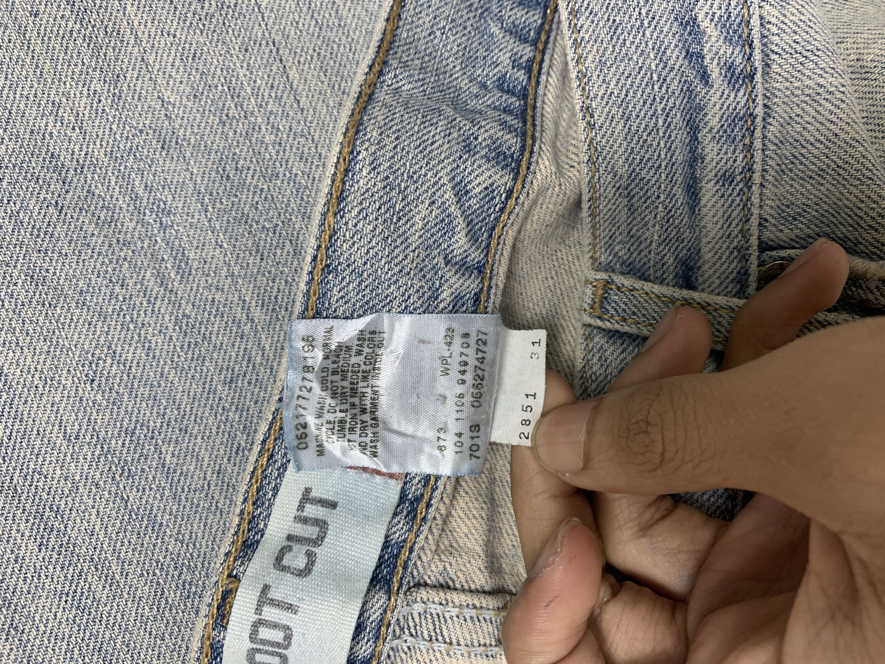 Levi's Vintage Levis 527 Low Boot Cut Distressed Light Wash Jeans Size US 32 / EU 48 - 14 Thumbnail