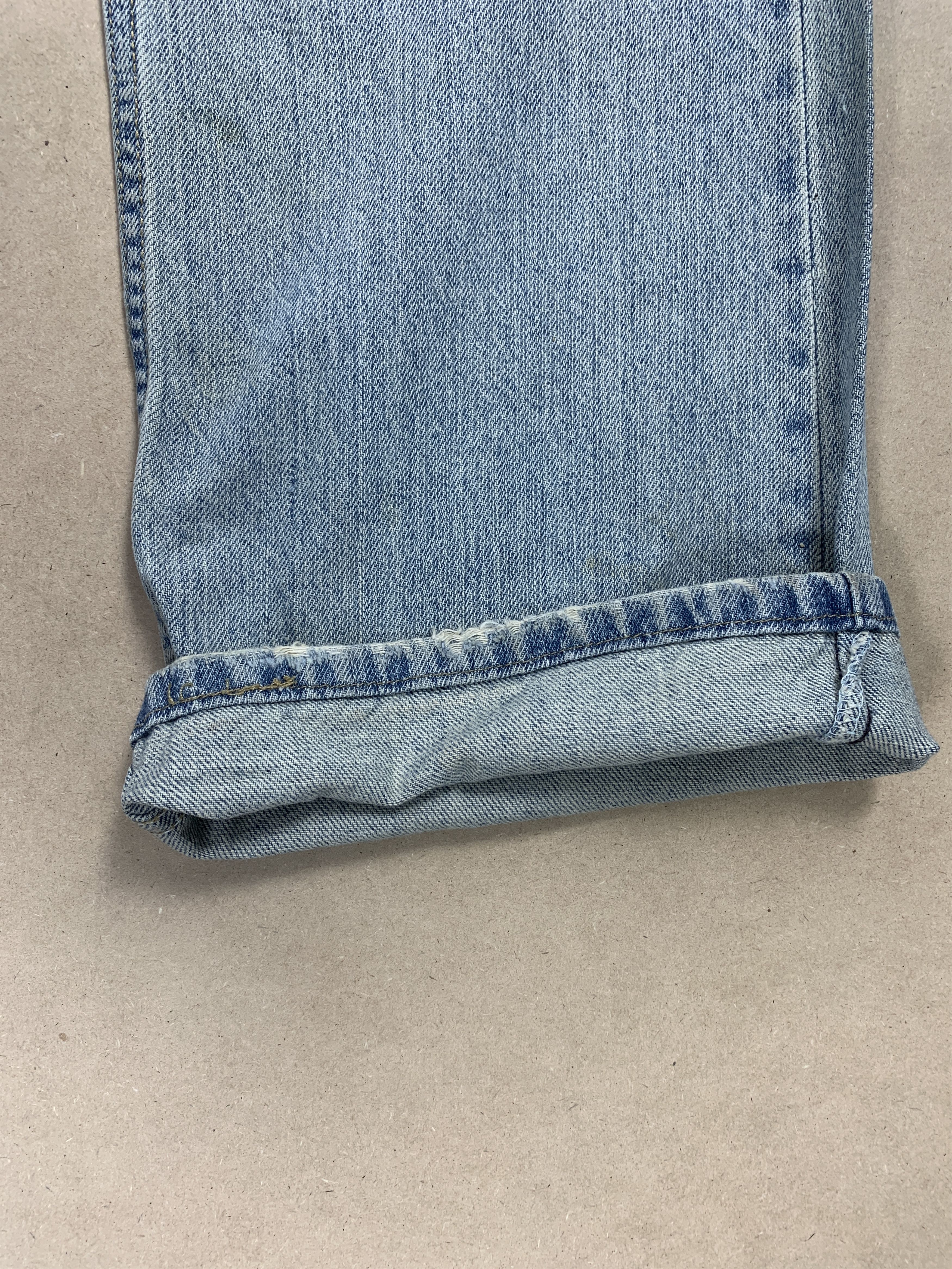 Levi's Vintage Levis 527 Low Boot Cut Distressed Light Wash Jeans Size US 32 / EU 48 - 4 Thumbnail