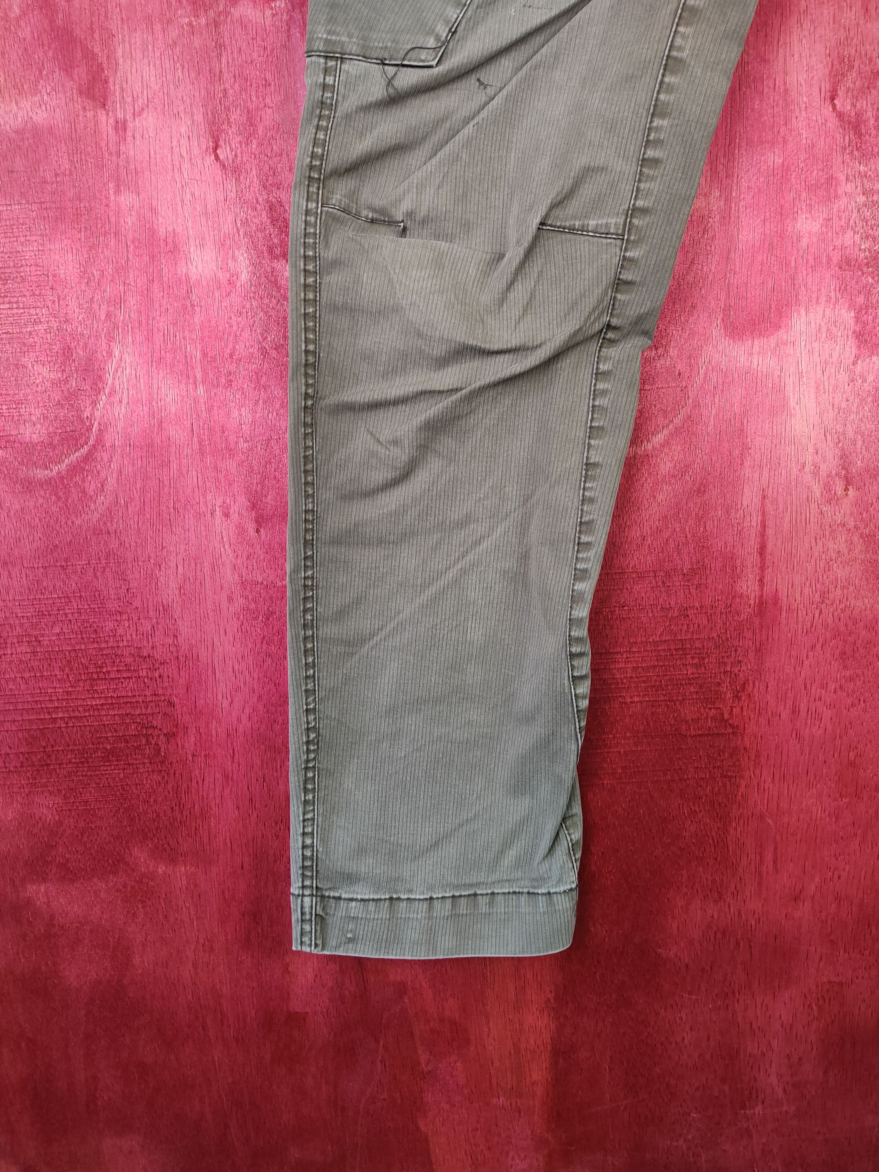 Japanese Brand Genba Dark Green Multi Pocket Tactical Cargo Pants #4858 Size US 30 / EU 46 - 4 Thumbnail