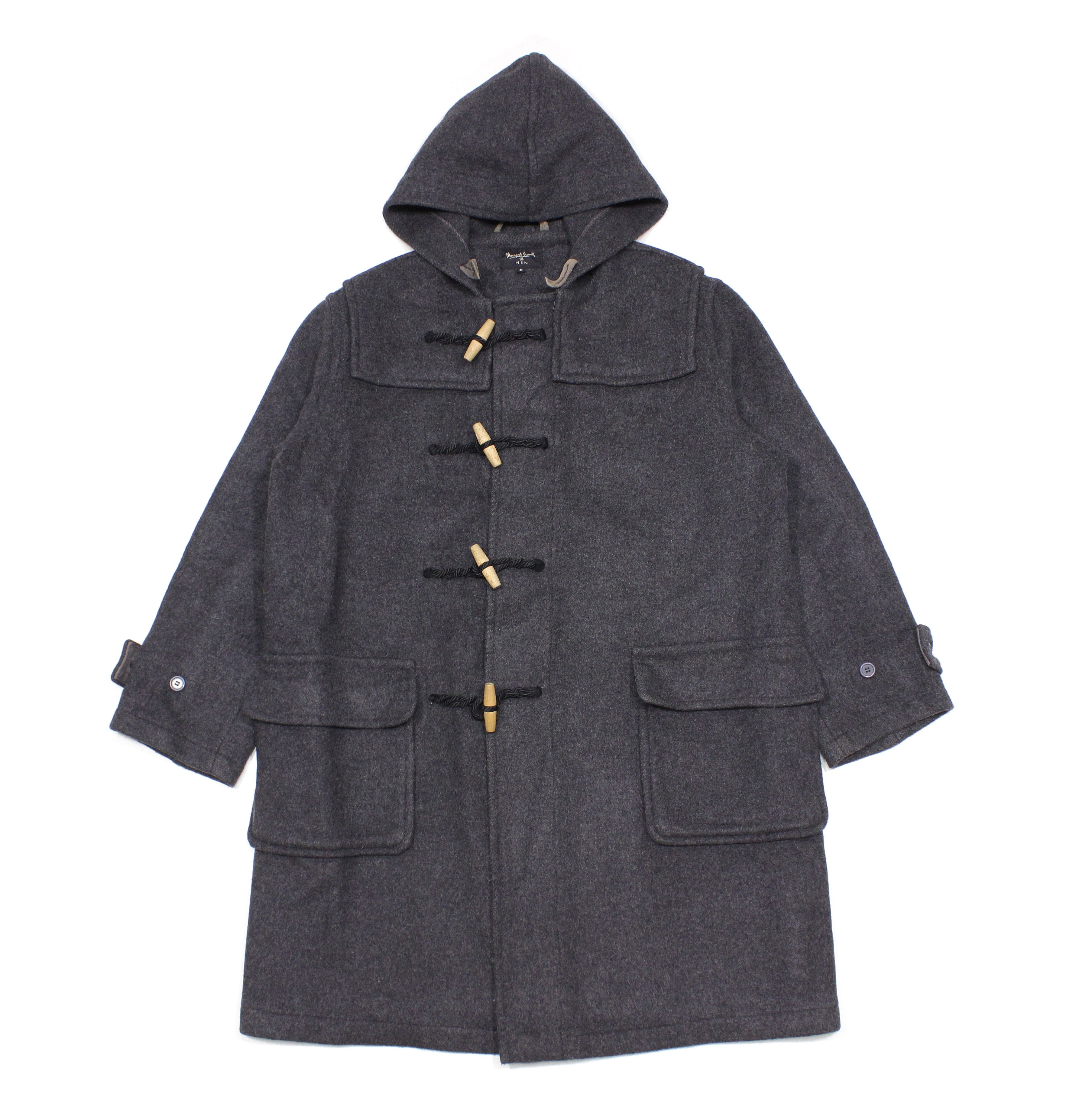 image of Margaret Howell 90's Wool Nylon Duffle Coat Vintage 42 Size in Grey, Men's