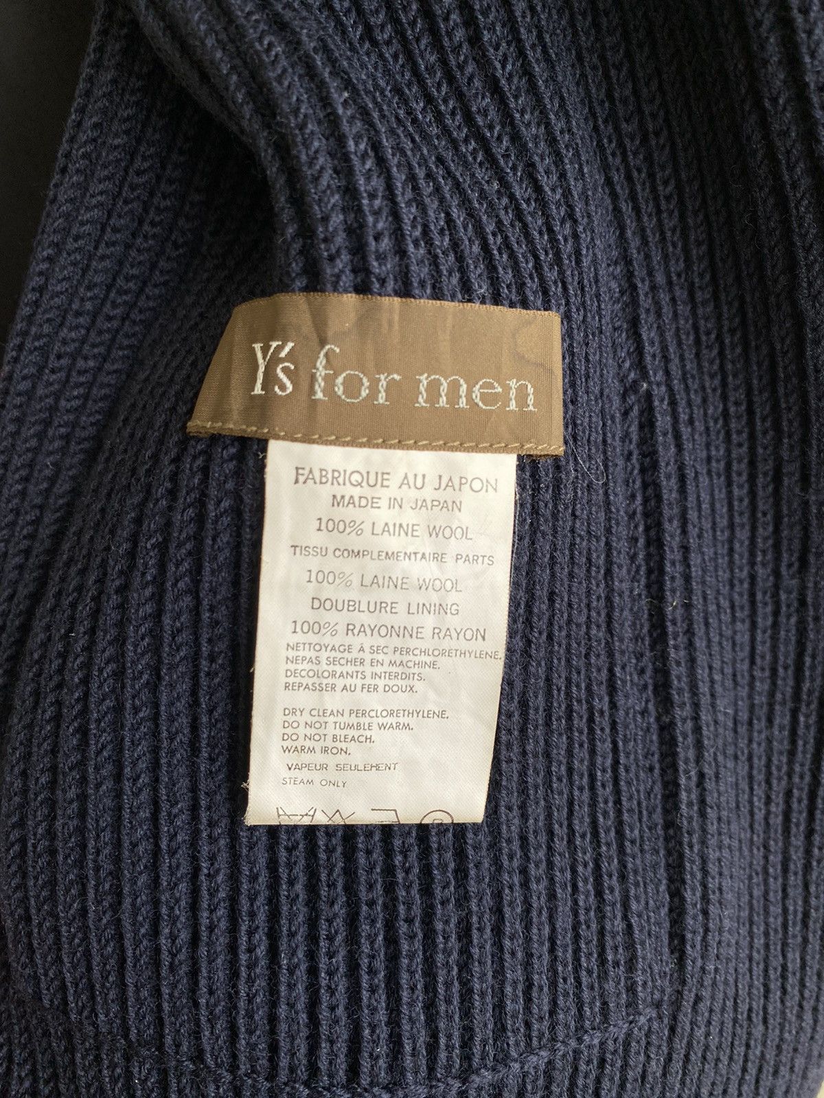 Yohji Yamamoto MP-K31-137 Y’s For Men Knitwear Men’s Jacket Size US L / EU 52-54 / 3 - 7 Thumbnail