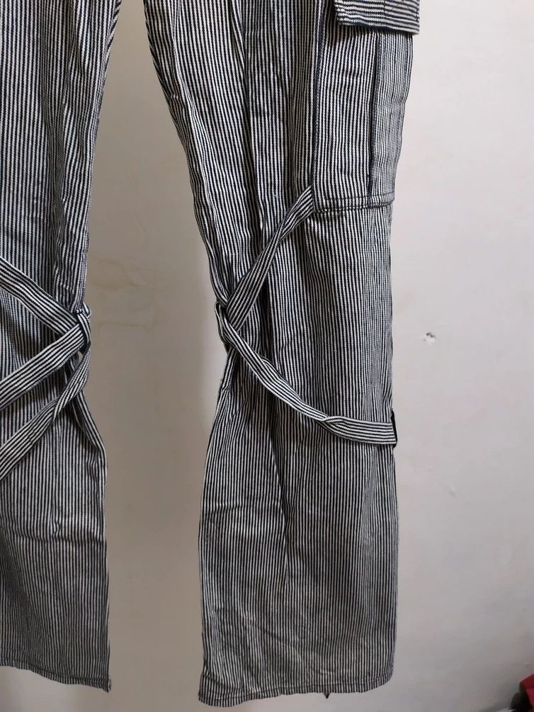Japanese Brand × Seditionaries 🔥IMAGE Punk Bondage Punk Stripe Cargo Bootcut Pants Size US 28 / EU 44 - 4 Thumbnail