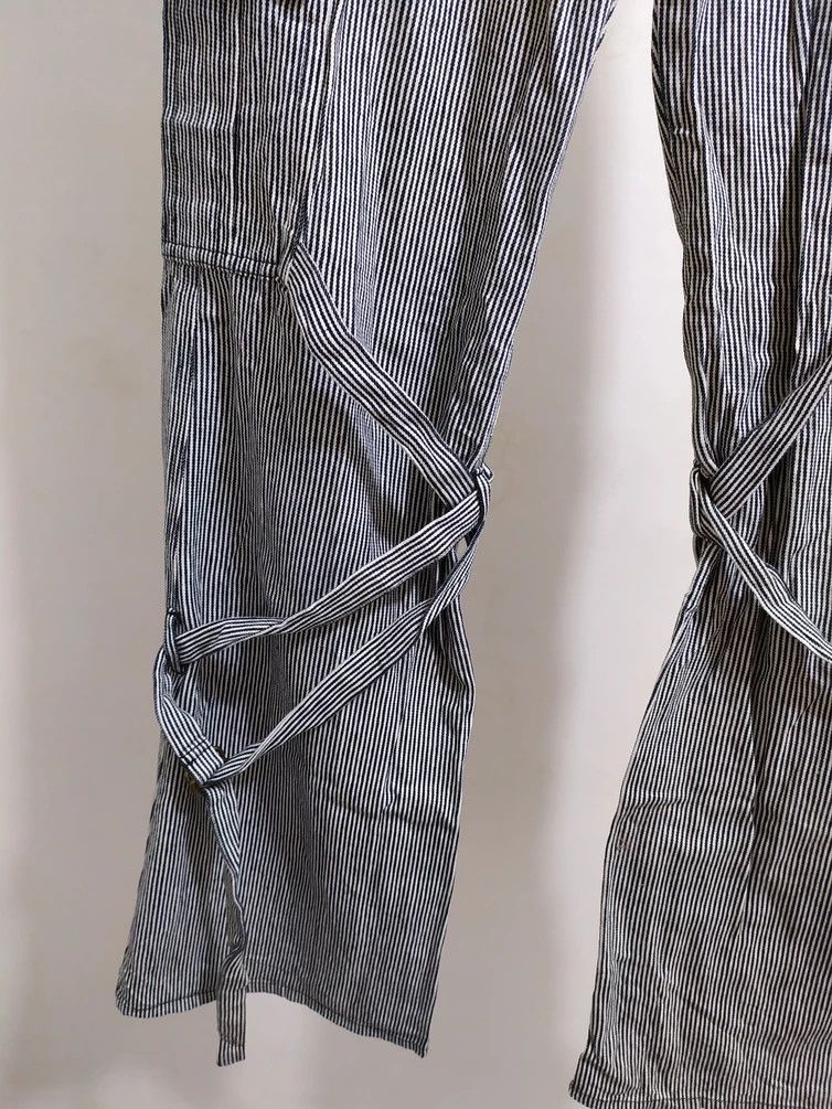 Japanese Brand × Seditionaries 🔥IMAGE Punk Bondage Punk Stripe Cargo Bootcut Pants Size US 28 / EU 44 - 3 Thumbnail