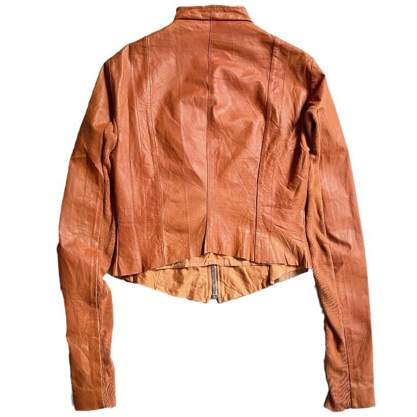 Rick Owens Rick Owens Orange Bozo Leather Jacket Size S / US 4 / IT 40 - 2 Thumbnail
