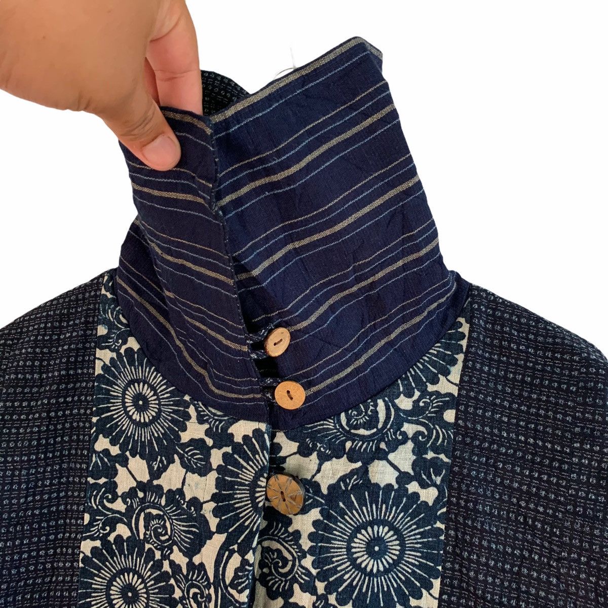 Japanese Brand Japan Indigo Kimono Styled Reversible Long Jacket Size US L / EU 52-54 / 3 - 12 Thumbnail